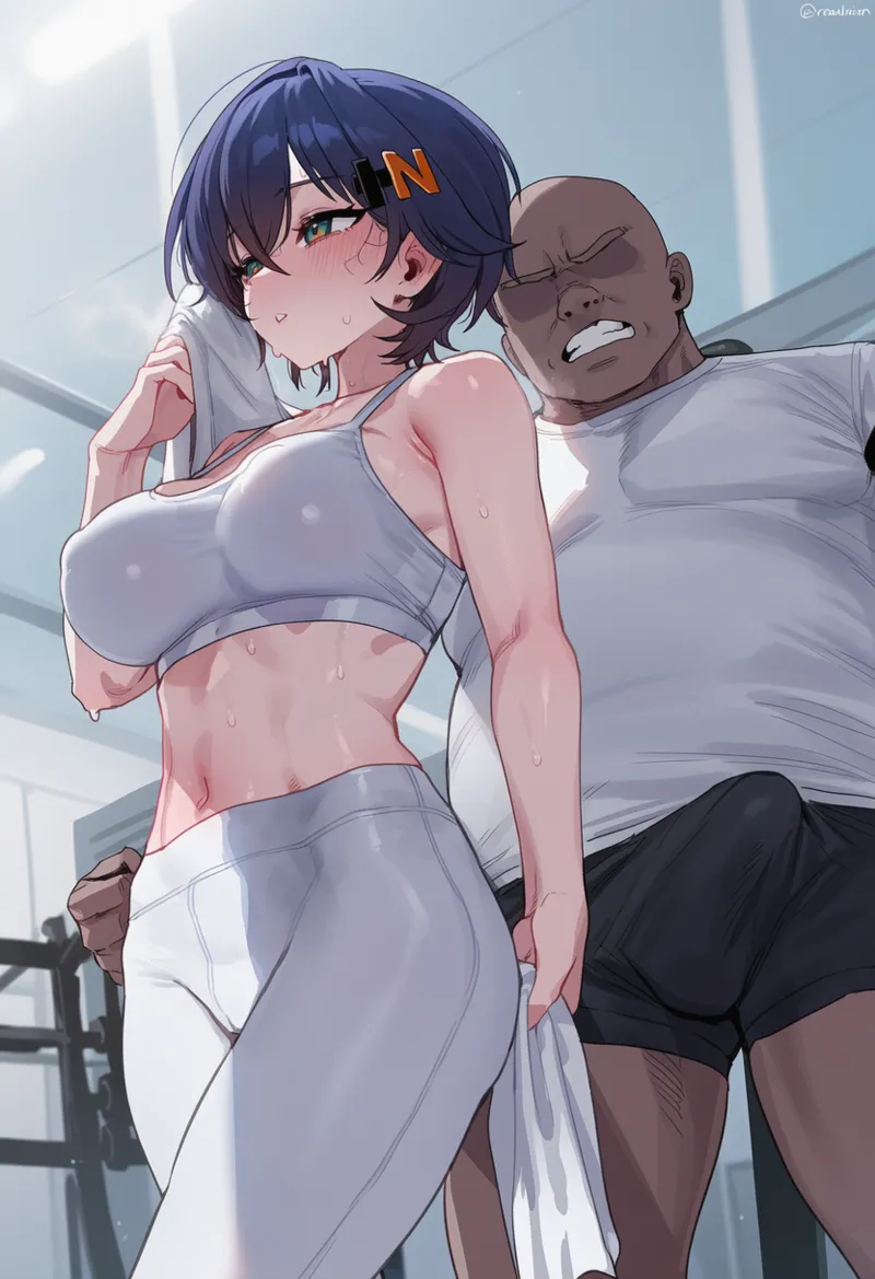 [Pixiv] Thx (120662529) リンがジムで会ったおじさんに.. [AI Generated] Page.8