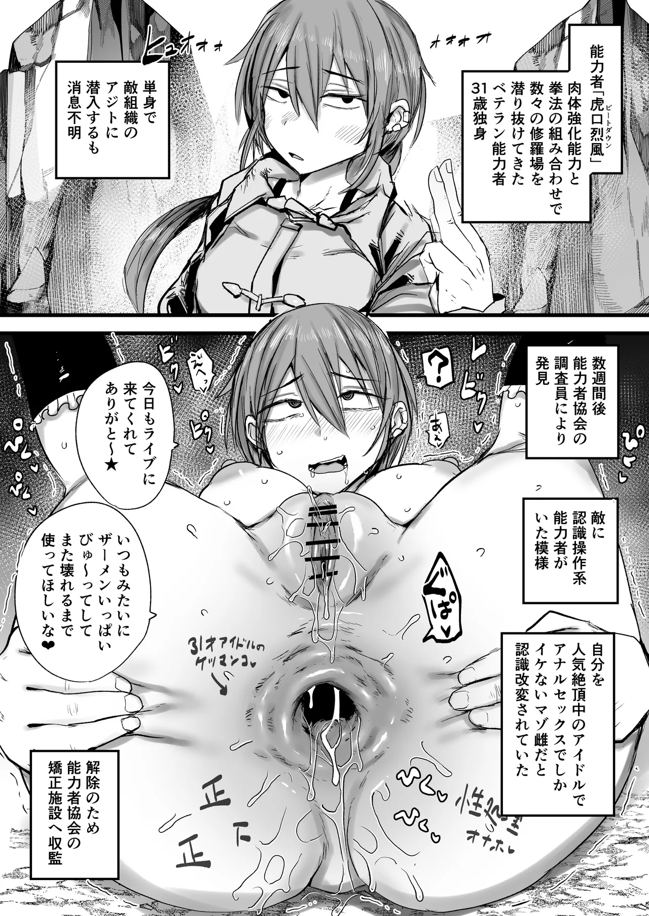 能力者が敗北して敵組織の公衆便所にされる Page.35