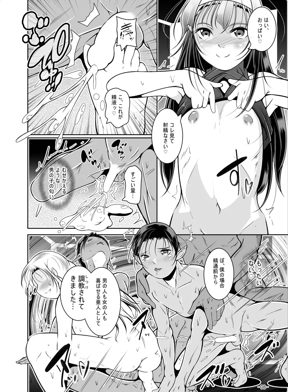 [冬宮 (冬嗣)] 百合少女白葉(1○)黒華(1○)立川で竿役に少年性奴を買う Page.10