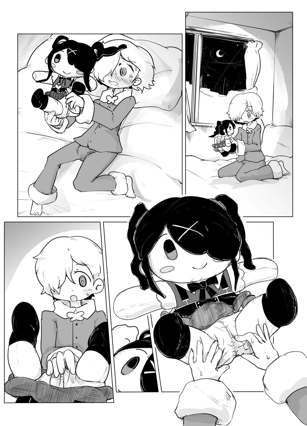 ぬいぐるみから人間化したあめちゃんとエッチする漫画 Page.9