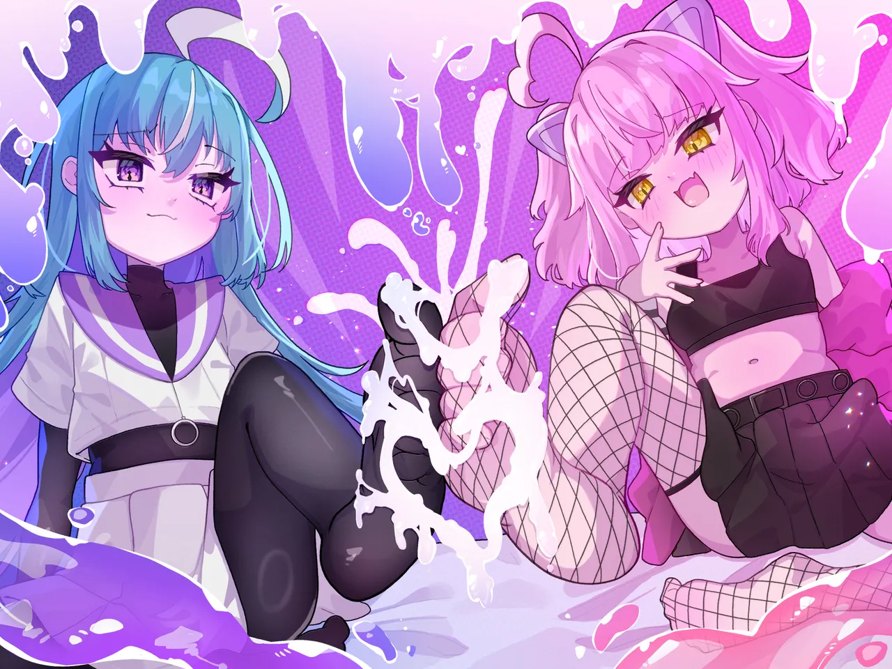 メスガキちゃんズの足いじめ Page.2