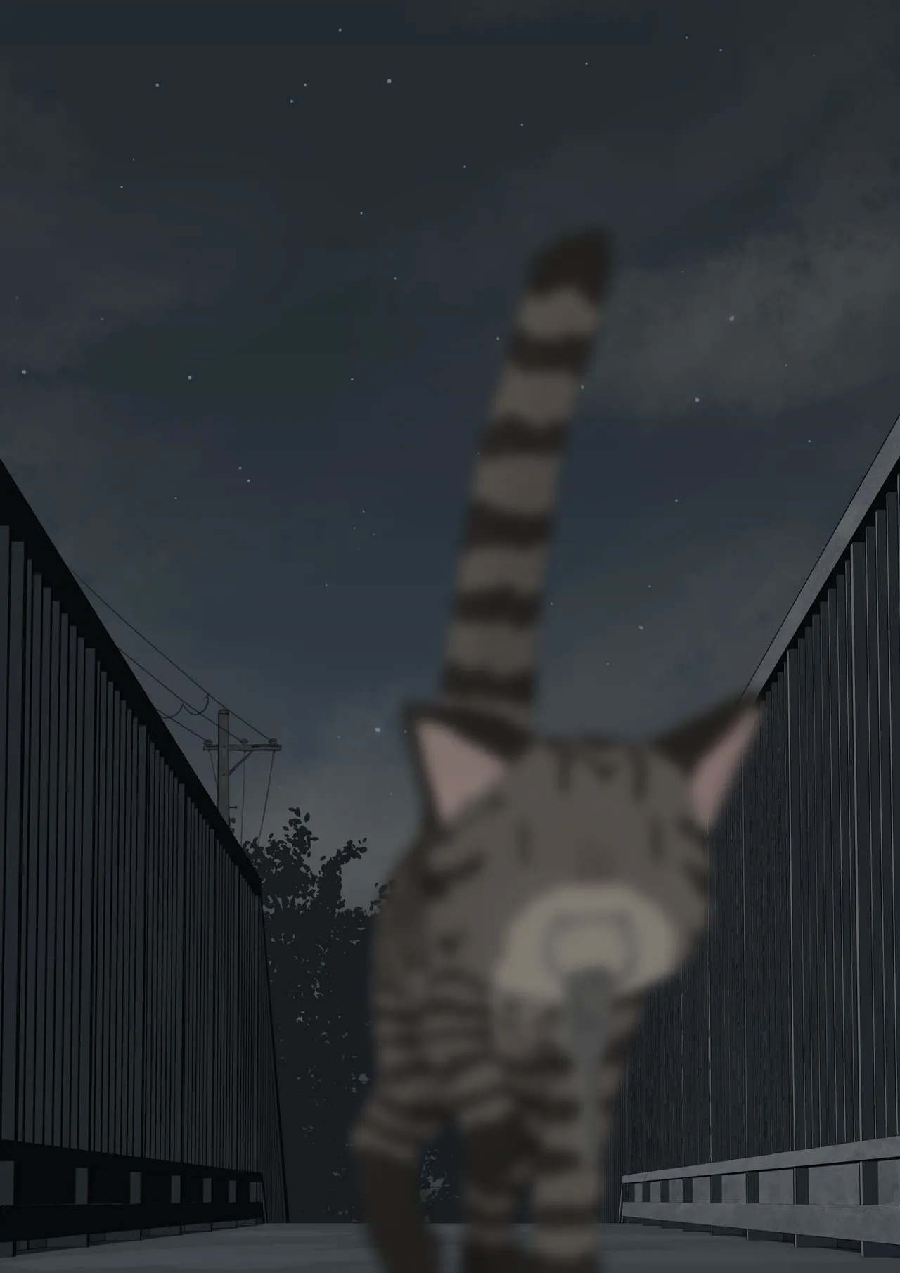 全裸に猫のボディペイントをされて夜の町を露出徘徊するハメになるお話 Page.28