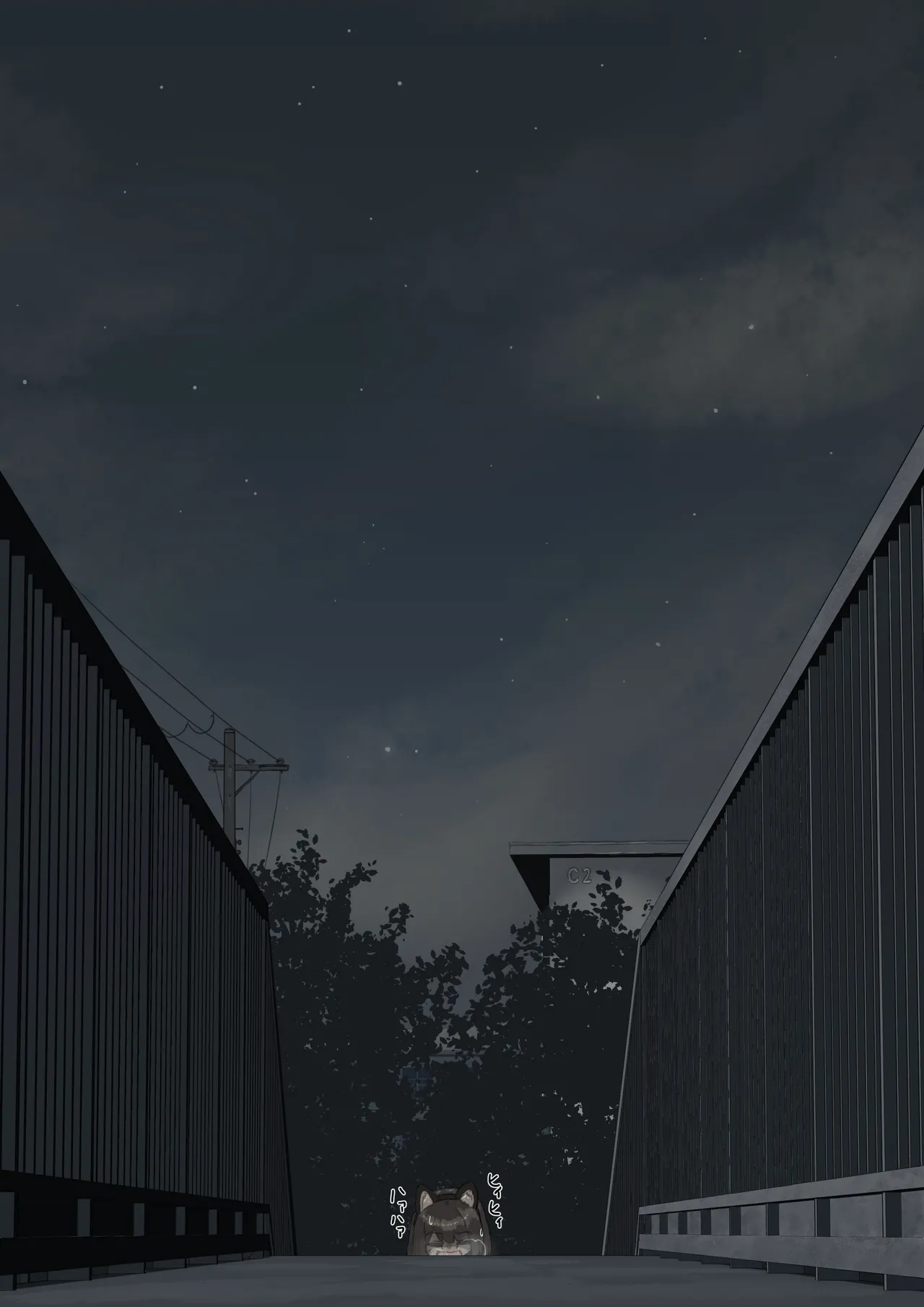 全裸に猫のボディペイントをされて夜の町を露出徘徊するハメになるお話 Page.30