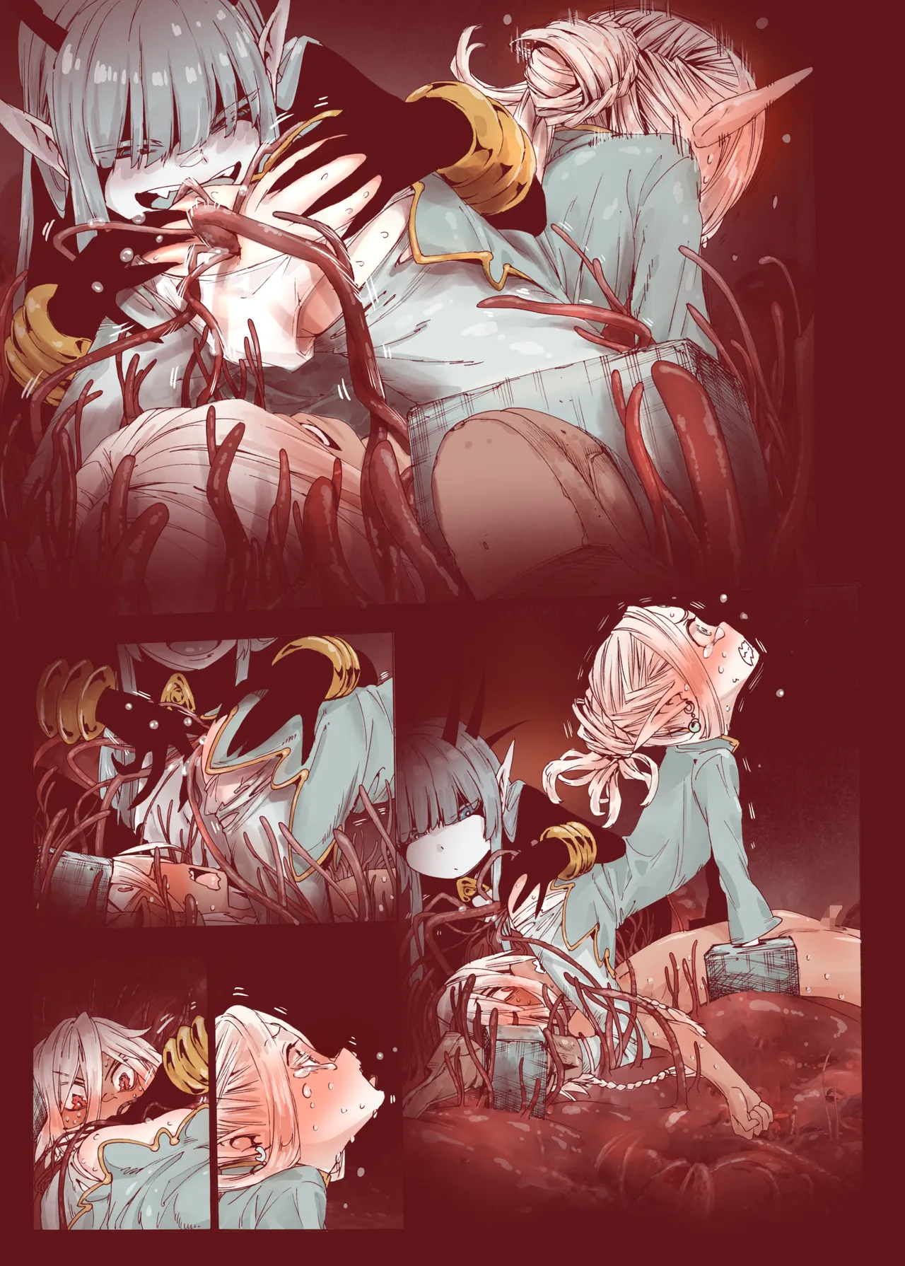 堕落 の 魔女 〜 初年 よしゃ と ツルペタ エルフ 和 以下にして 魔女 に 敗れた 化 Page.35