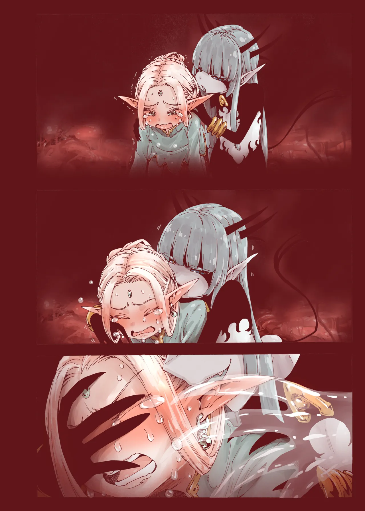 堕落 の 魔女 〜 初年 よしゃ と ツルペタ エルフ 和 以下にして 魔女 に 敗れた 化 Page.38