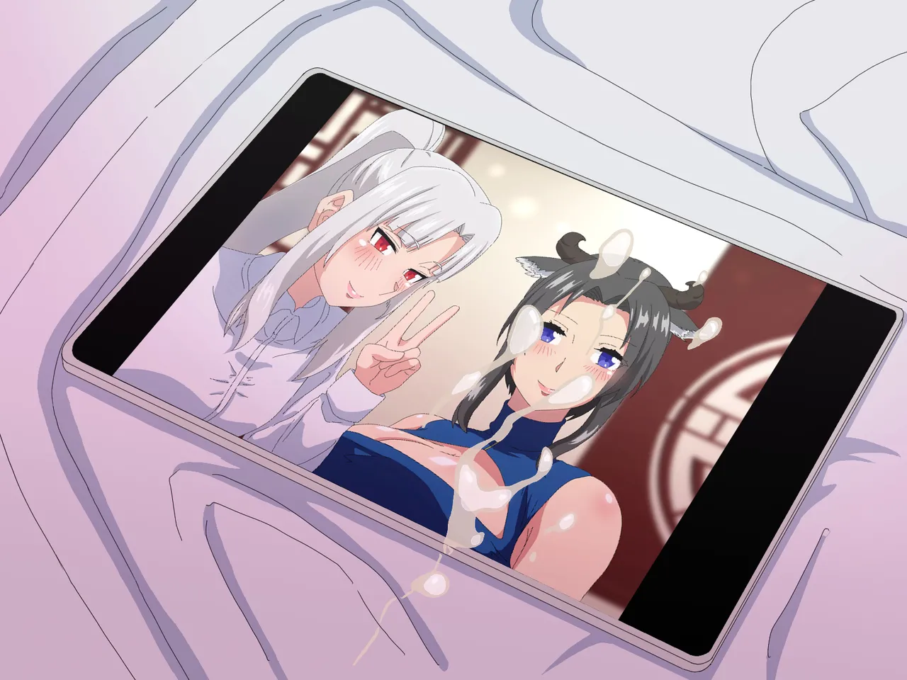 精液結び～ふたなり狐娘が爆乳牛娘と採精性行～前編 Page.168