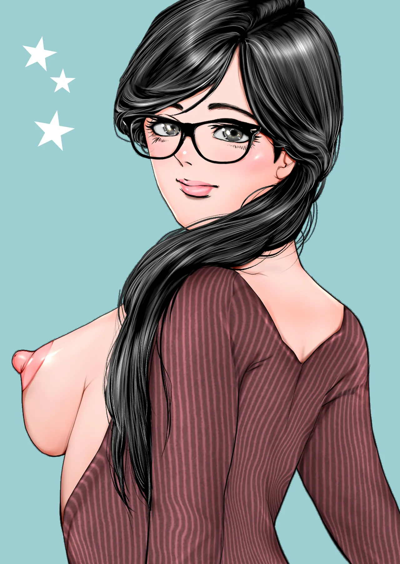 清楚で真面目そうな図書館司書はド変態痴漢な男の娘で大きなイチモツに尻穴確定されました…。 Page.35