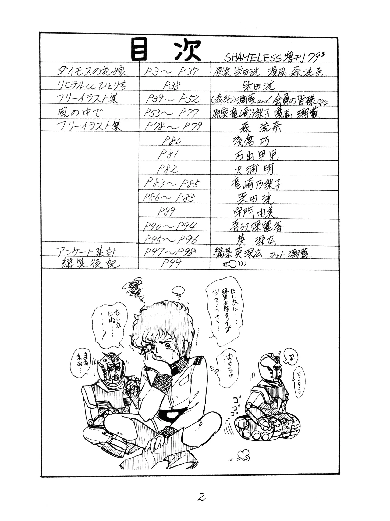 (C12) [Corporation Shameless] CORPORTATION SHAMELESS Special Issue 79' (1979) 昭和 54年 Page.2