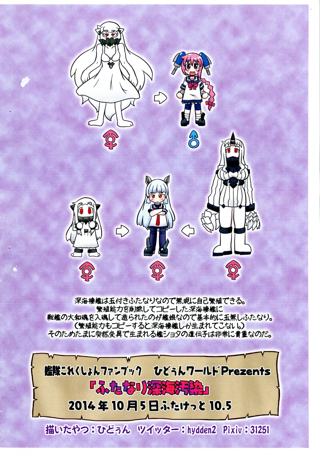 (October Only Festa 2014) [ ひどぅんワールド (ひどぅん)] ふたなり深海汚染 (艦隊これくしょん -艦これ-) Page.2