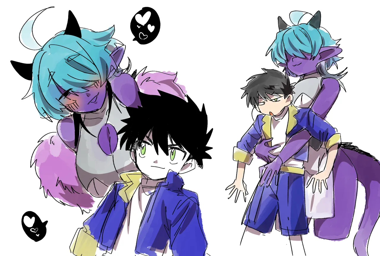 相棒のチビモンスターが目隠れ爆乳お姉さんに進化！ふたなりになったボーイッシュ娘ムラムラが終わるまでハメ続ける‼ Page.34