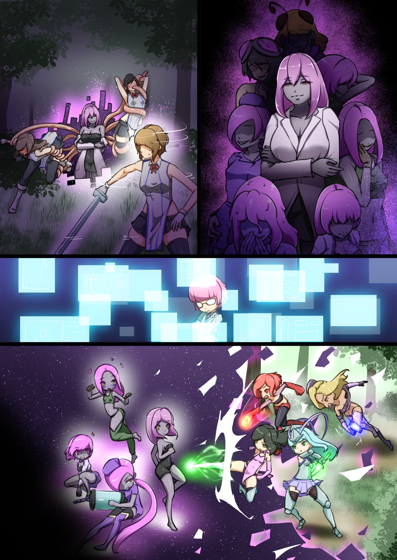 [でゅう] ウチの子がえっちな敵と戦って敗北する話 ～総力戦編～[DL版] Page.50