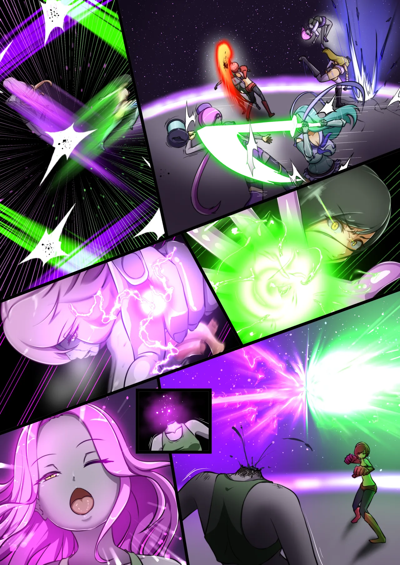 [でゅう] ウチの子がえっちな敵と戦って敗北する話 ～総力戦編～[DL版] Page.51