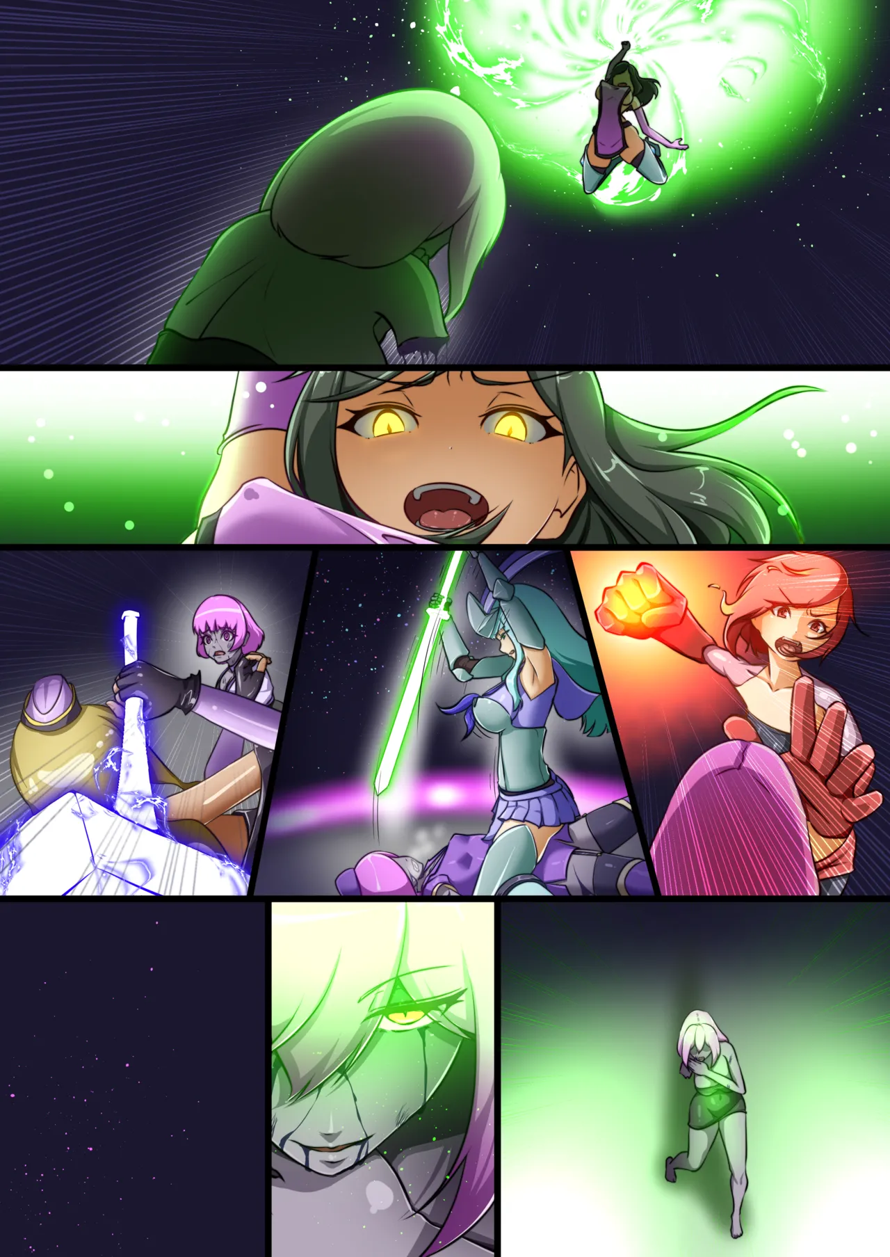 [でゅう] ウチの子がえっちな敵と戦って敗北する話 ～総力戦編～[DL版] Page.56