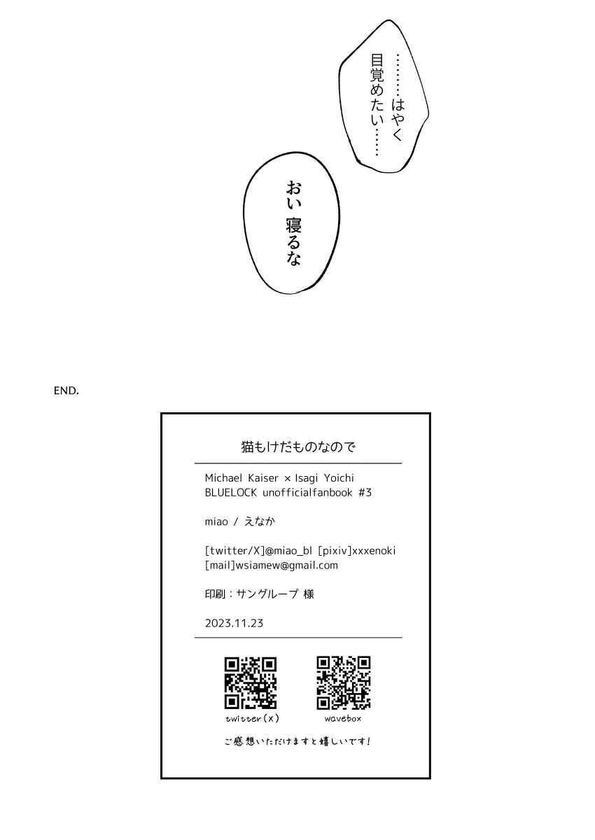 [miao (えなか)] 猫もけだものなので (ブルーロック) [DL版] Page.26