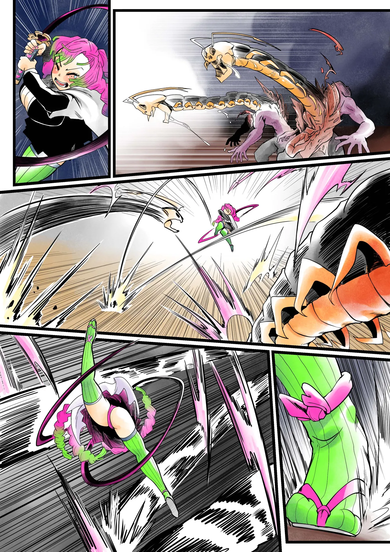 [シタタッテル (さかてのレフティ)] 蟲生スはつ恋、みだれ蜜~甘露寺●璃ニプルファック蟲○産卵~ Page.59