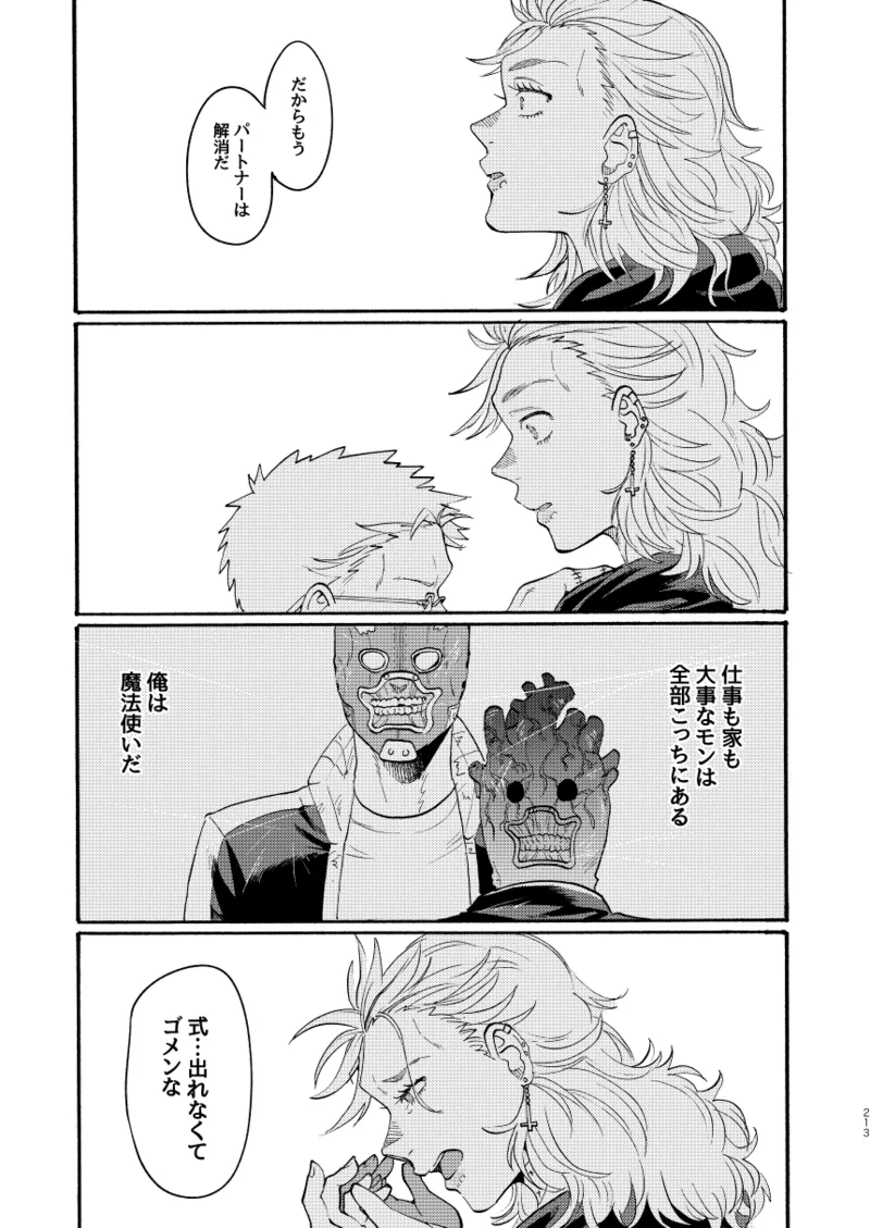 [Meloss]【心能井同人誌再録】Honeymoon Night (ドロヘドロ) Page.210