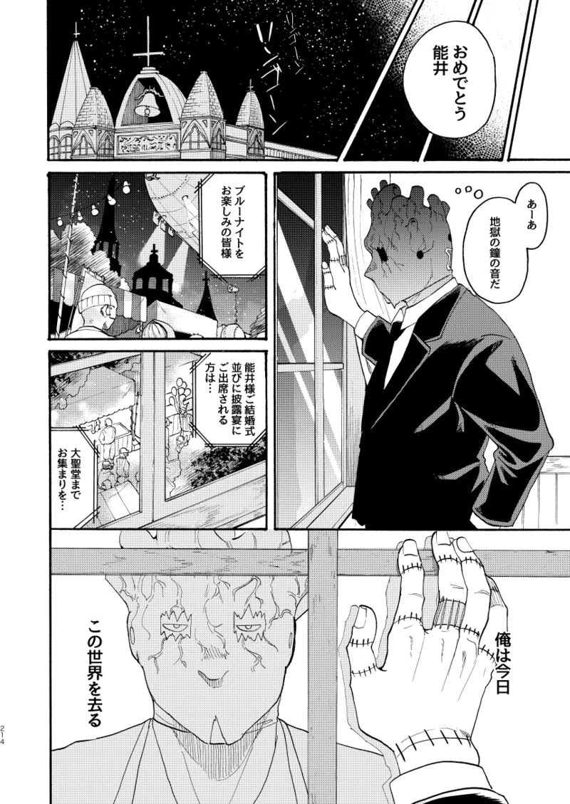 [Meloss]【心能井同人誌再録】Honeymoon Night (ドロヘドロ) Page.211