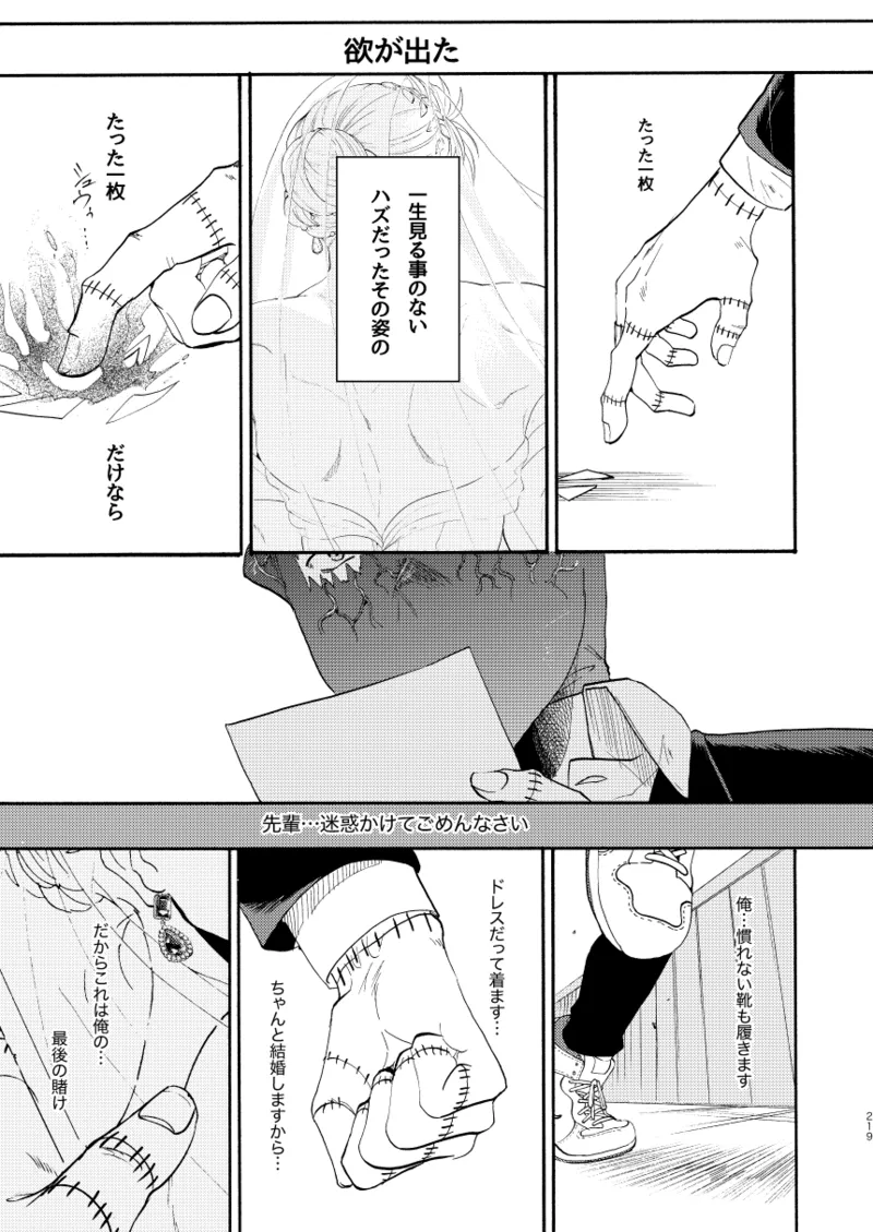 [Meloss]【心能井同人誌再録】Honeymoon Night (ドロヘドロ) Page.216