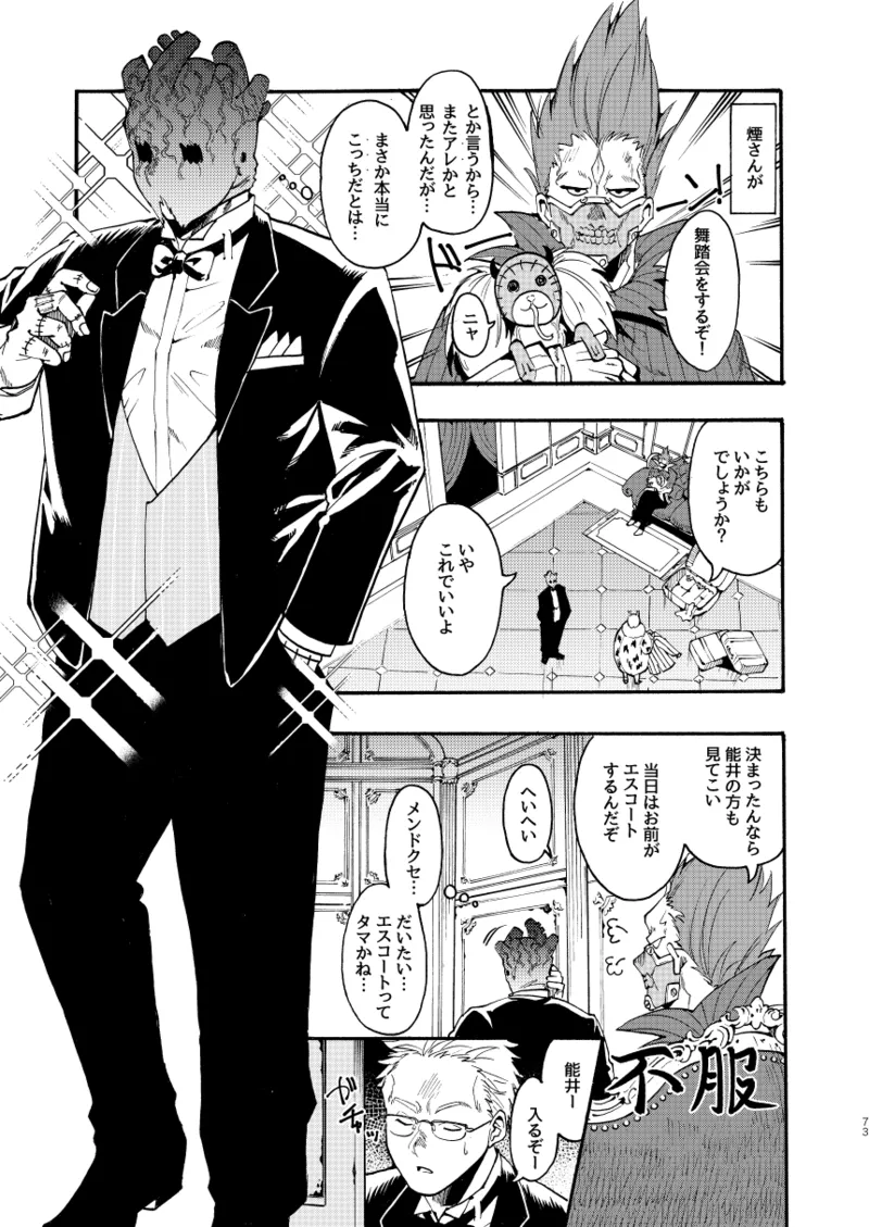 [Meloss]【心能井同人誌再録】Honeymoon Night (ドロヘドロ) Page.72