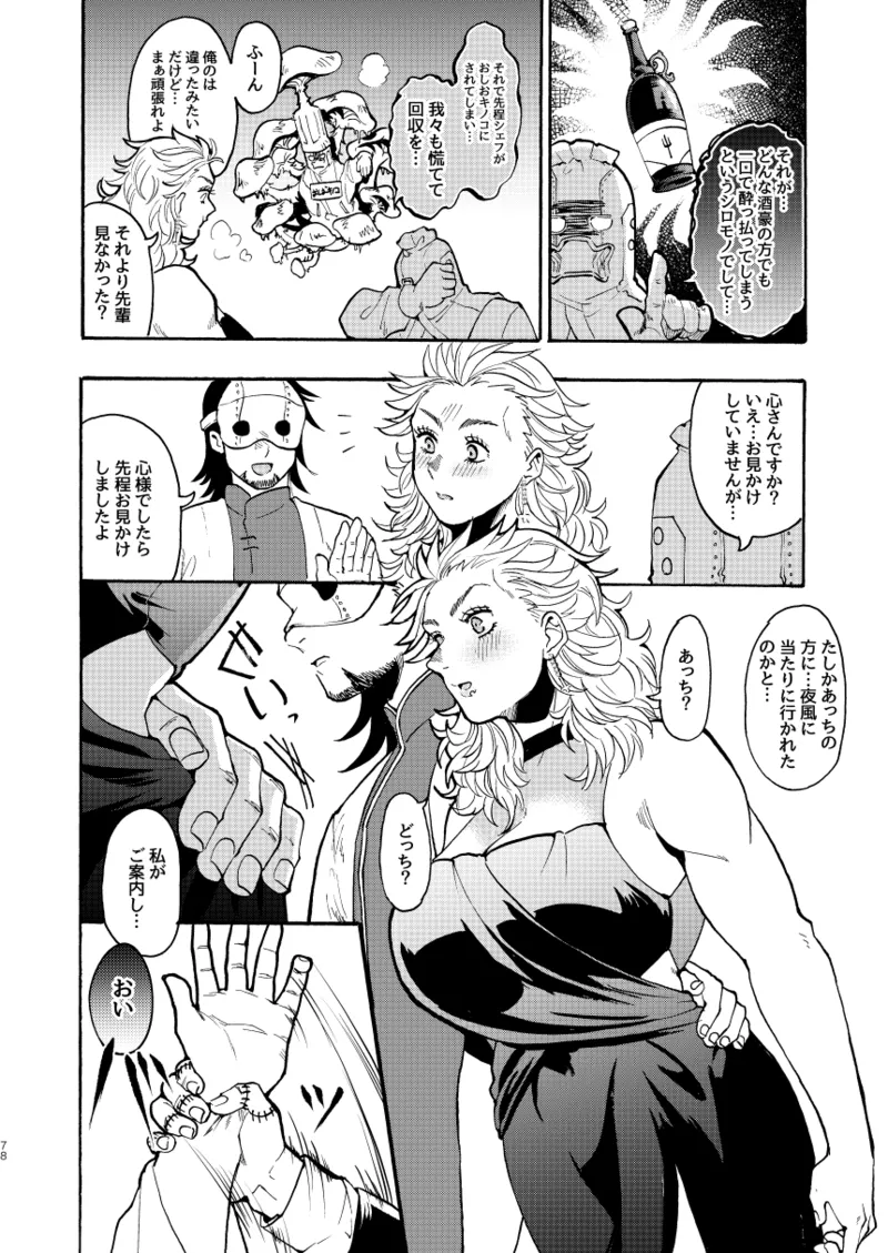 [Meloss]【心能井同人誌再録】Honeymoon Night (ドロヘドロ) Page.77