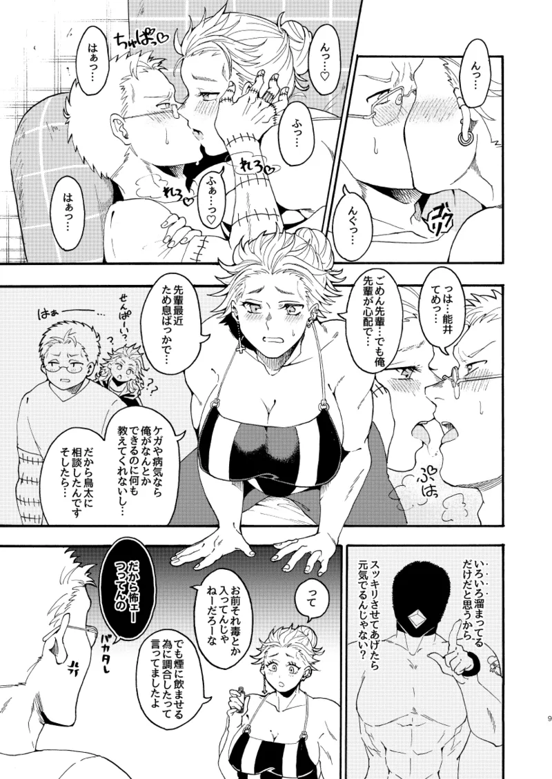 [Meloss]【心能井同人誌再録】Honeymoon Night (ドロヘドロ) Page.8