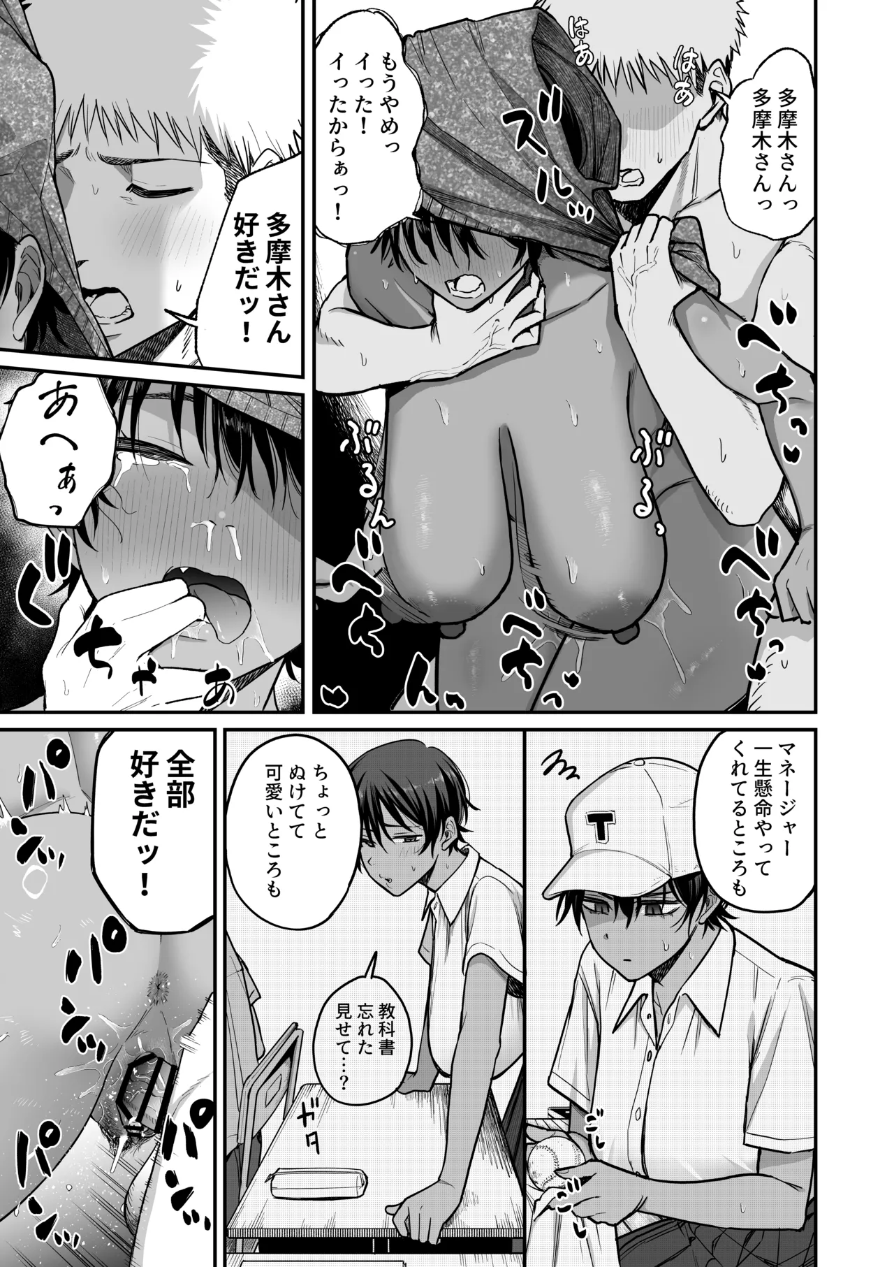 褐色不愛想野球部マネージャーの弱み握った Page.48