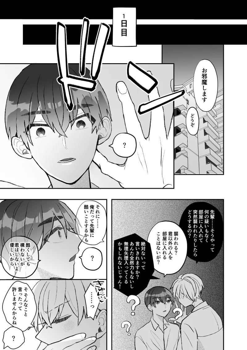 無口クールなカントボーイ先輩にはお仕置きセックス7日間 Page.13