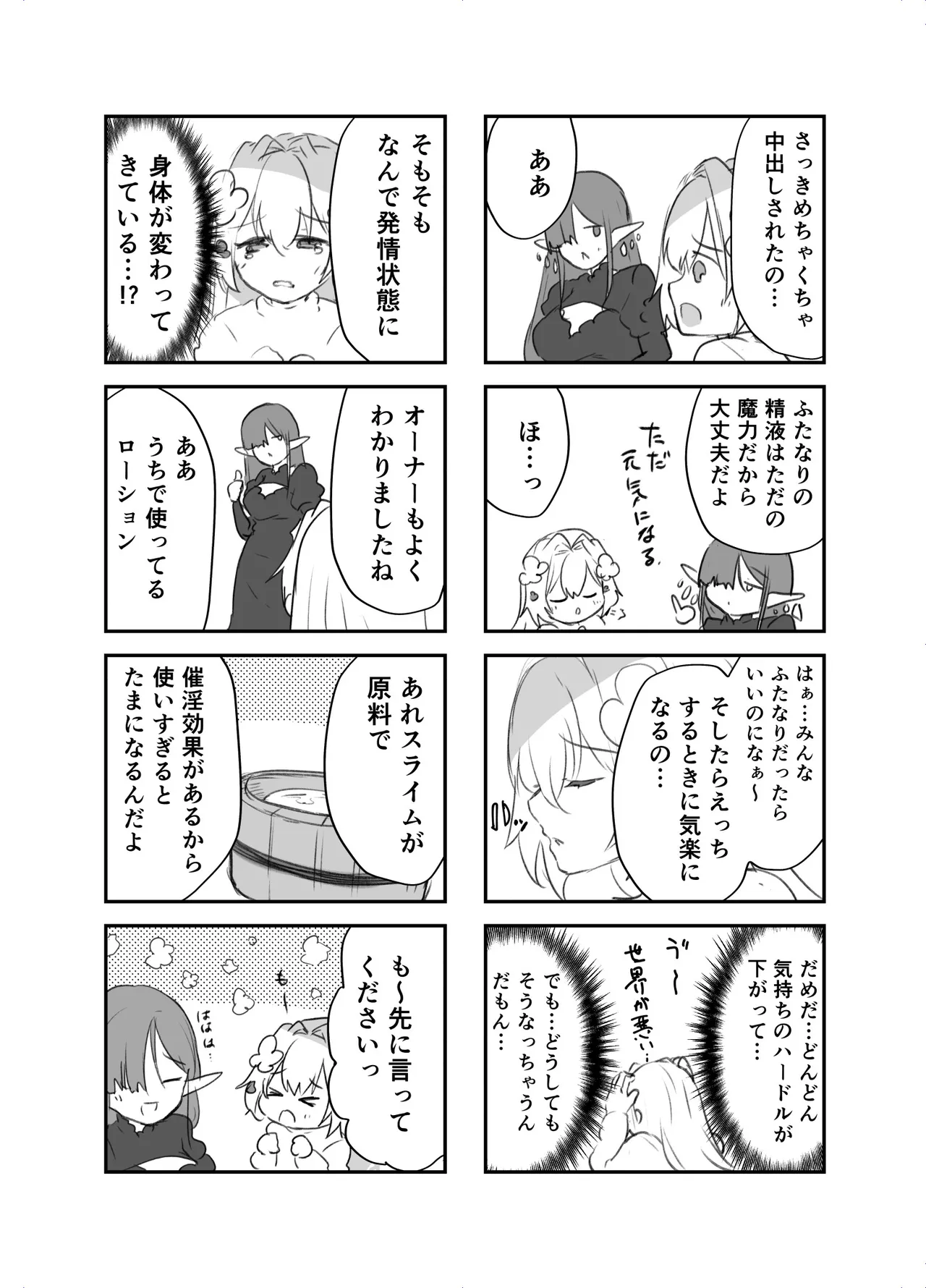 ふたなりエルフに溶かされるTS天使 Page.35