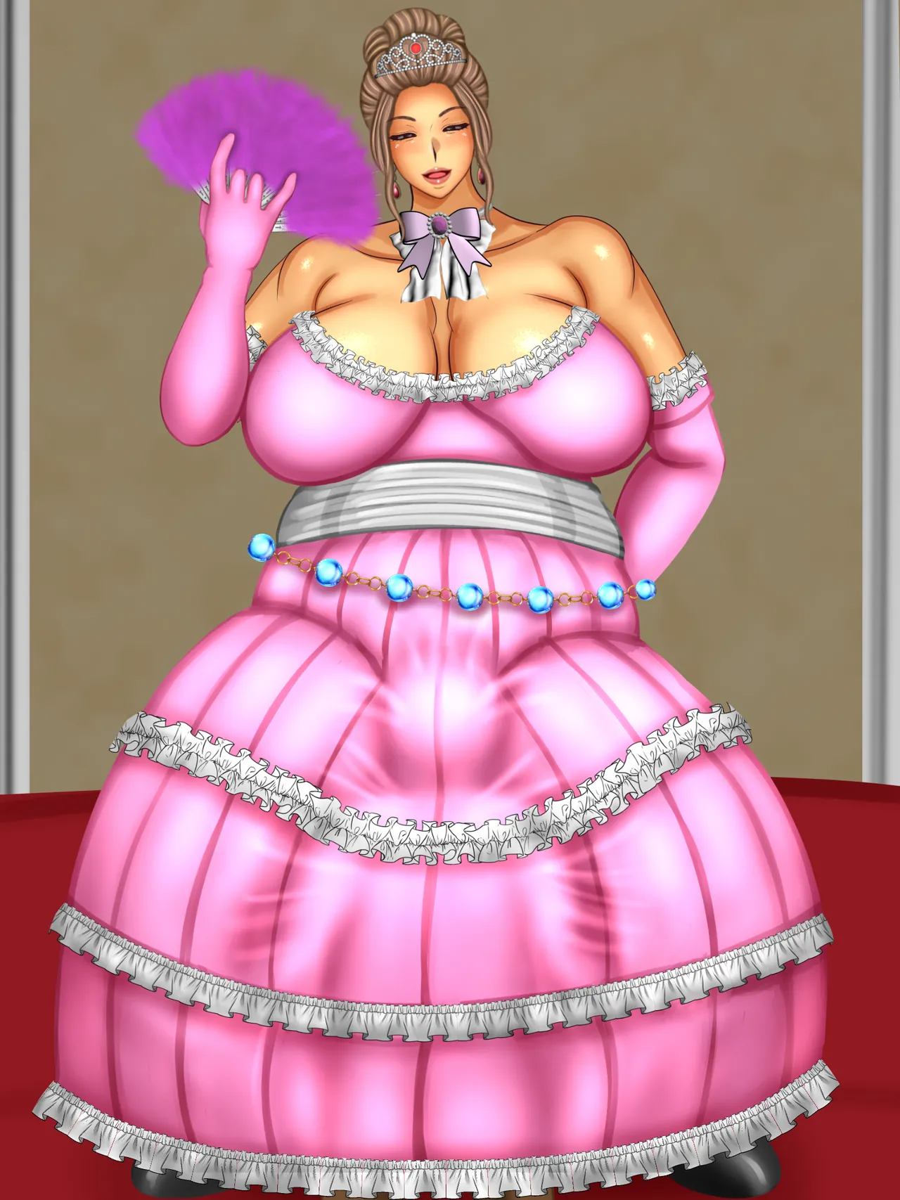 気高き王妃のドレスの中はむっちりスケスケ黒下着で子種をねだる母の巨尻でした Page.140