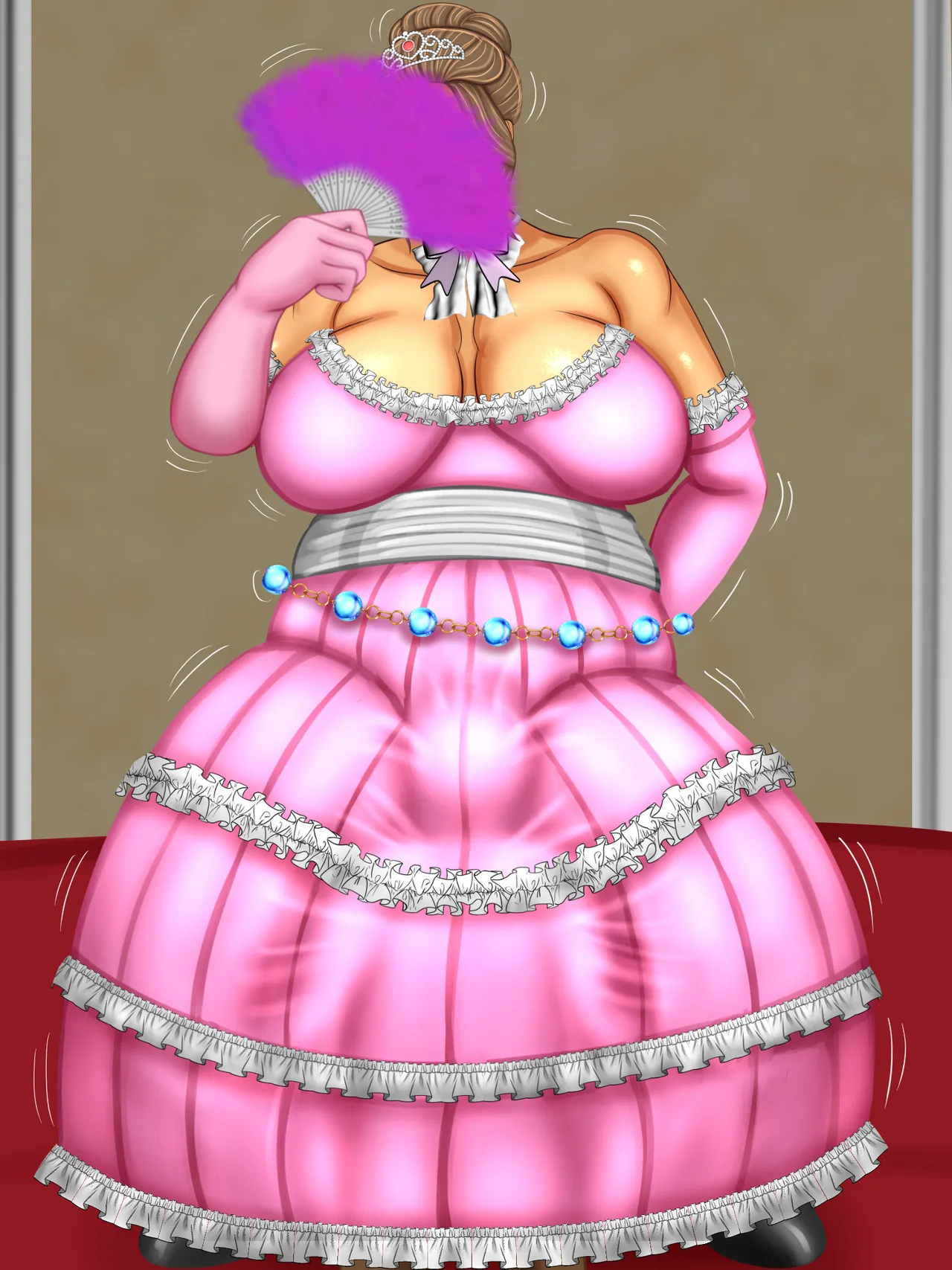 気高き王妃のドレスの中はむっちりスケスケ黒下着で子種をねだる母の巨尻でした Page.141