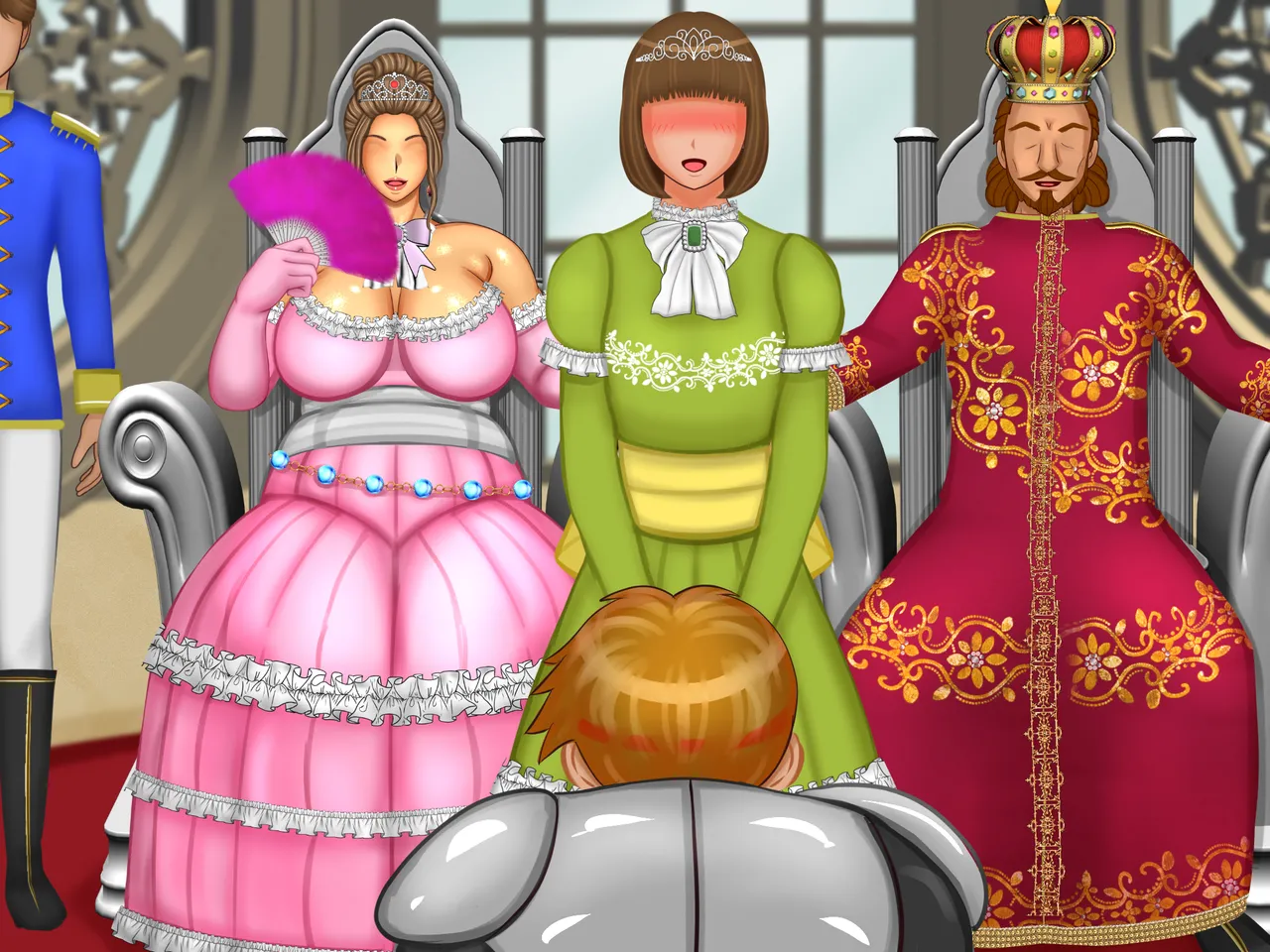 気高き王妃のドレスの中はむっちりスケスケ黒下着で子種をねだる母の巨尻でした Page.180