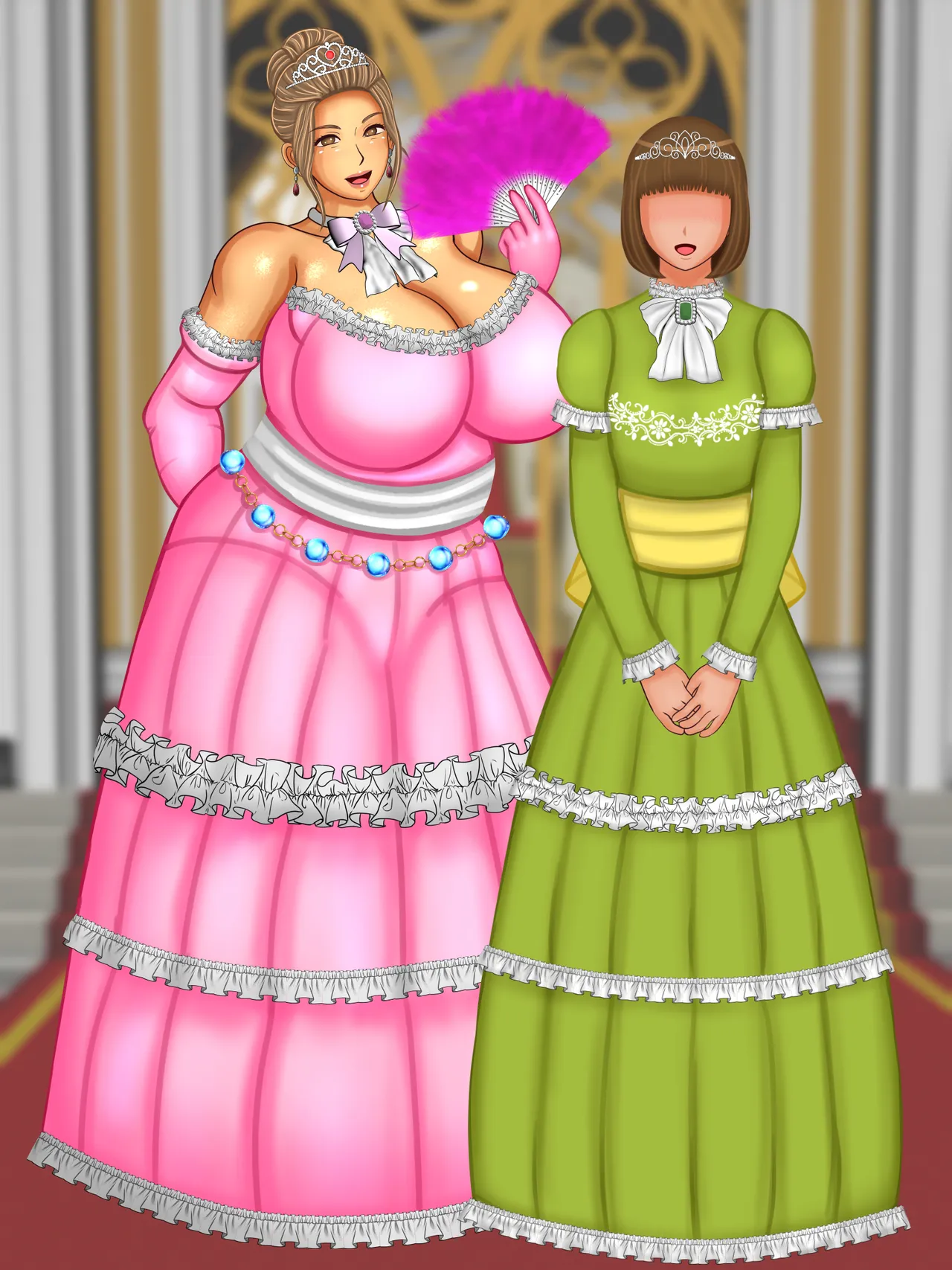 気高き王妃のドレスの中はむっちりスケスケ黒下着で子種をねだる母の巨尻でした Page.181