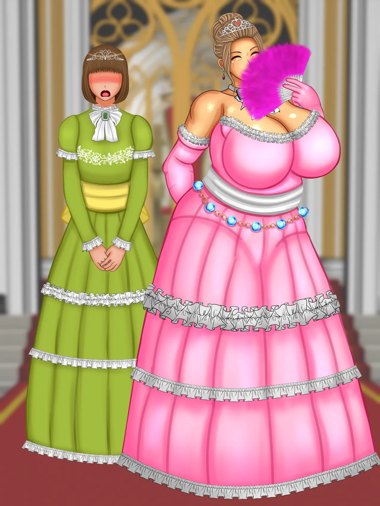 気高き王妃のドレスの中はむっちりスケスケ黒下着で子種をねだる母の巨尻でした Page.182