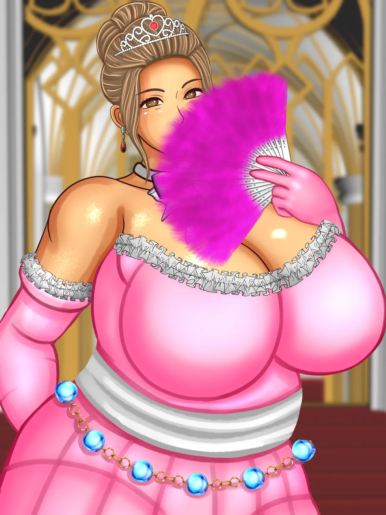 気高き王妃のドレスの中はむっちりスケスケ黒下着で子種をねだる母の巨尻でした Page.183