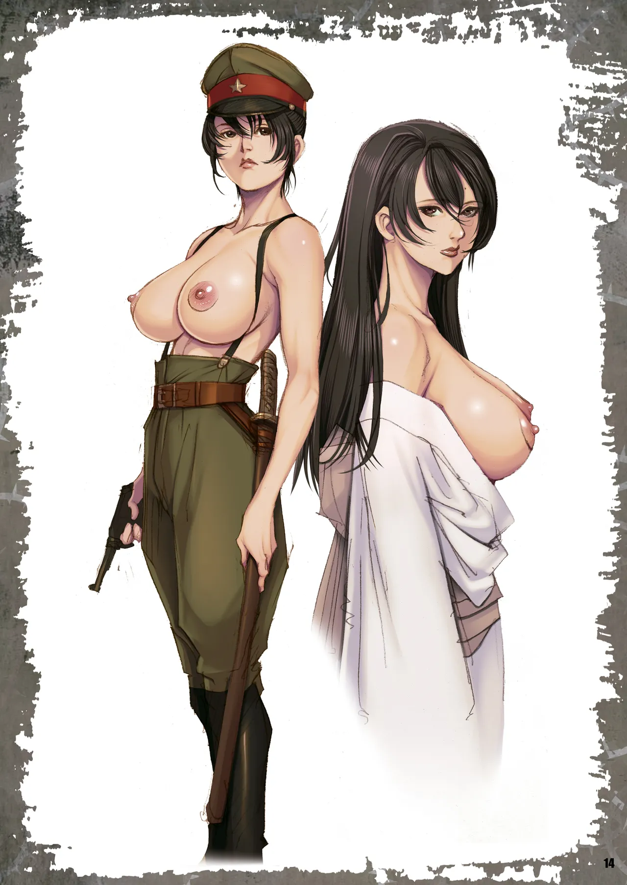 軍嬢色～女軍人ラフ画集～ Page.14