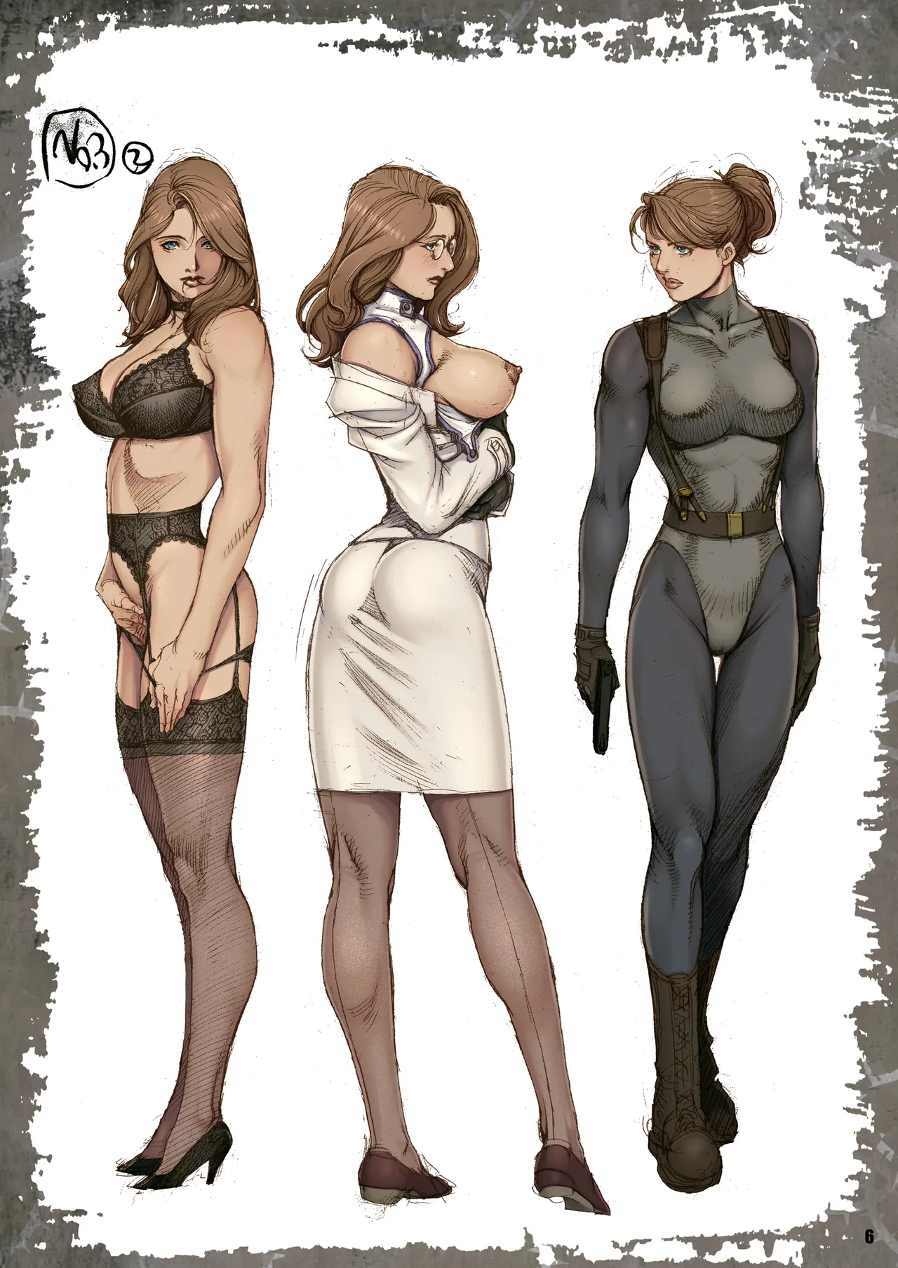 軍嬢色～女軍人ラフ画集～ Page.6