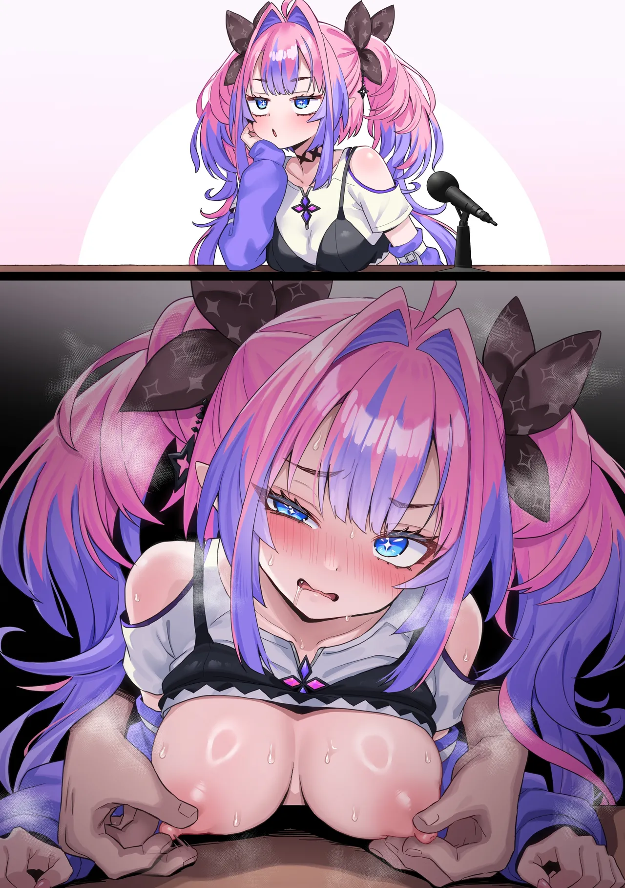 寝坊の謝罪会見で反省しなかったため、怒った記者達に公開生ハメ配信されてしまう ヴ〇ヴィ Page.7