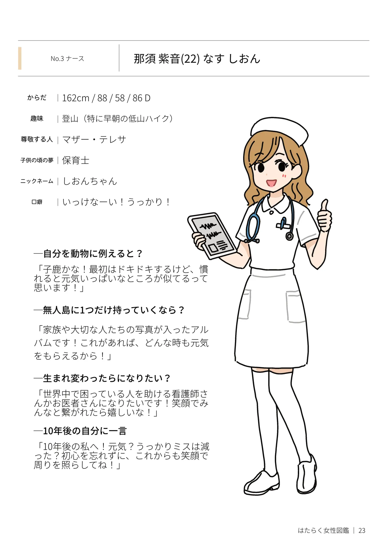はたらく女性図鑑 vol.2 〜働く女性の一日「ヒルガオ・ヨルガオ」に密着！〜 Page.23