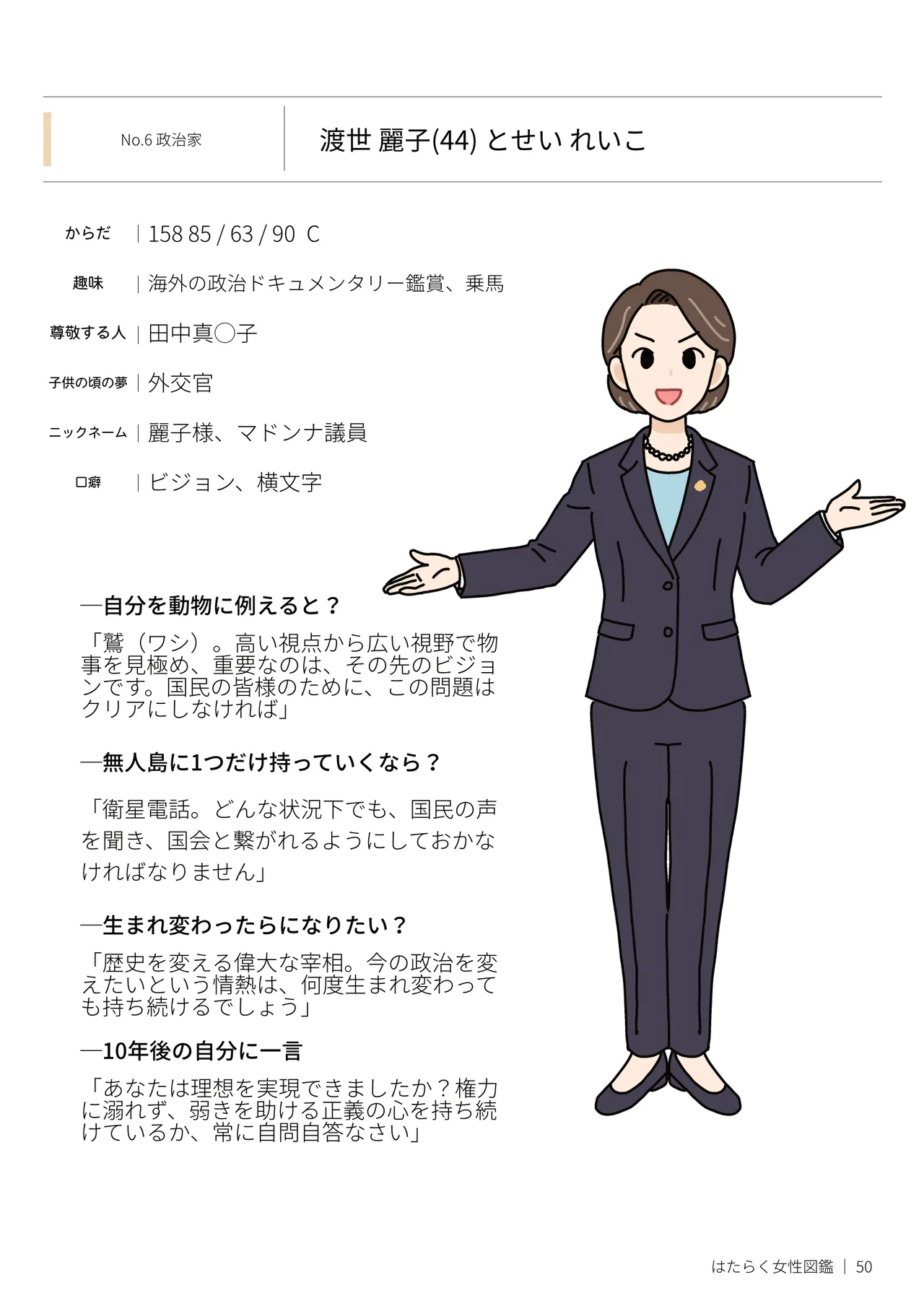 はたらく女性図鑑 vol.2 〜働く女性の一日「ヒルガオ・ヨルガオ」に密着！〜 Page.50