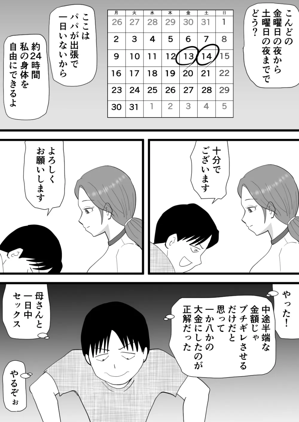 バイト代で母さんの身体を買った息子の話 Page.9