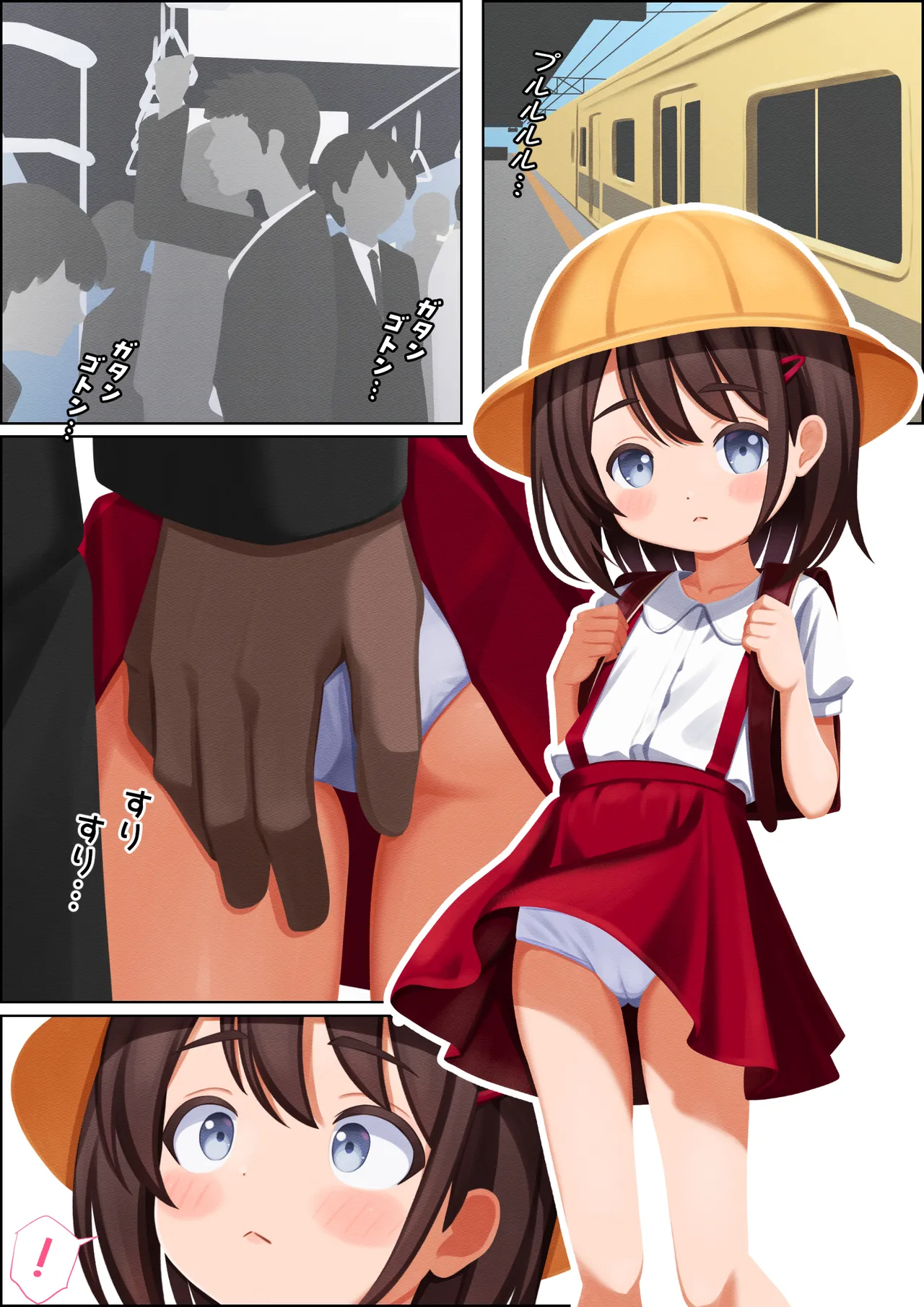ランドセル×吊りスカート×電車×おさわり Page.2