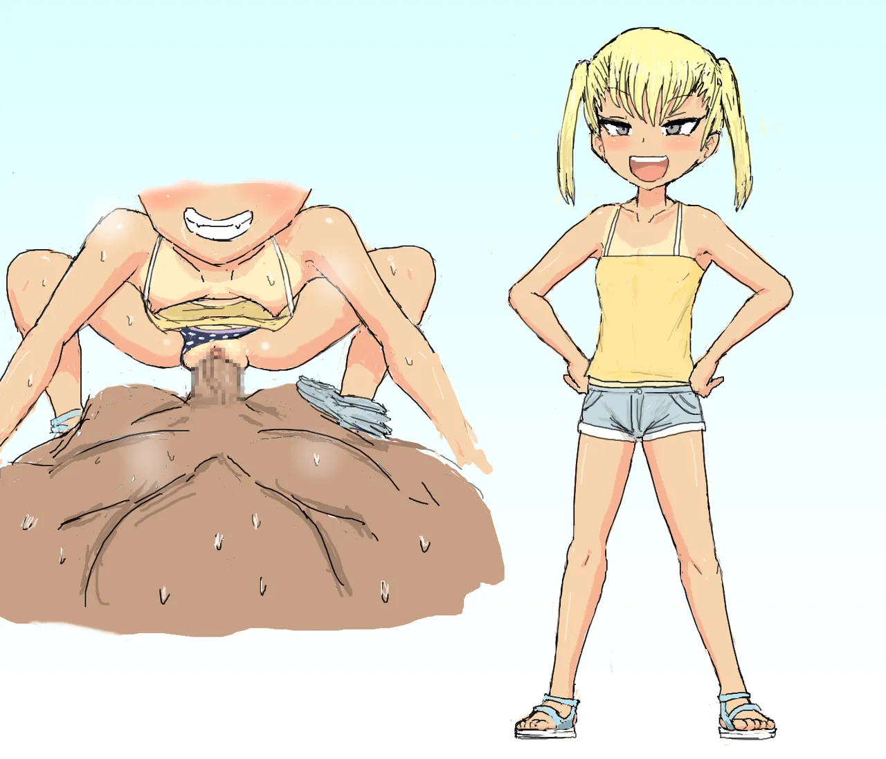 日焼け姪&クラスメイト搾精連続押しかけ Page.47