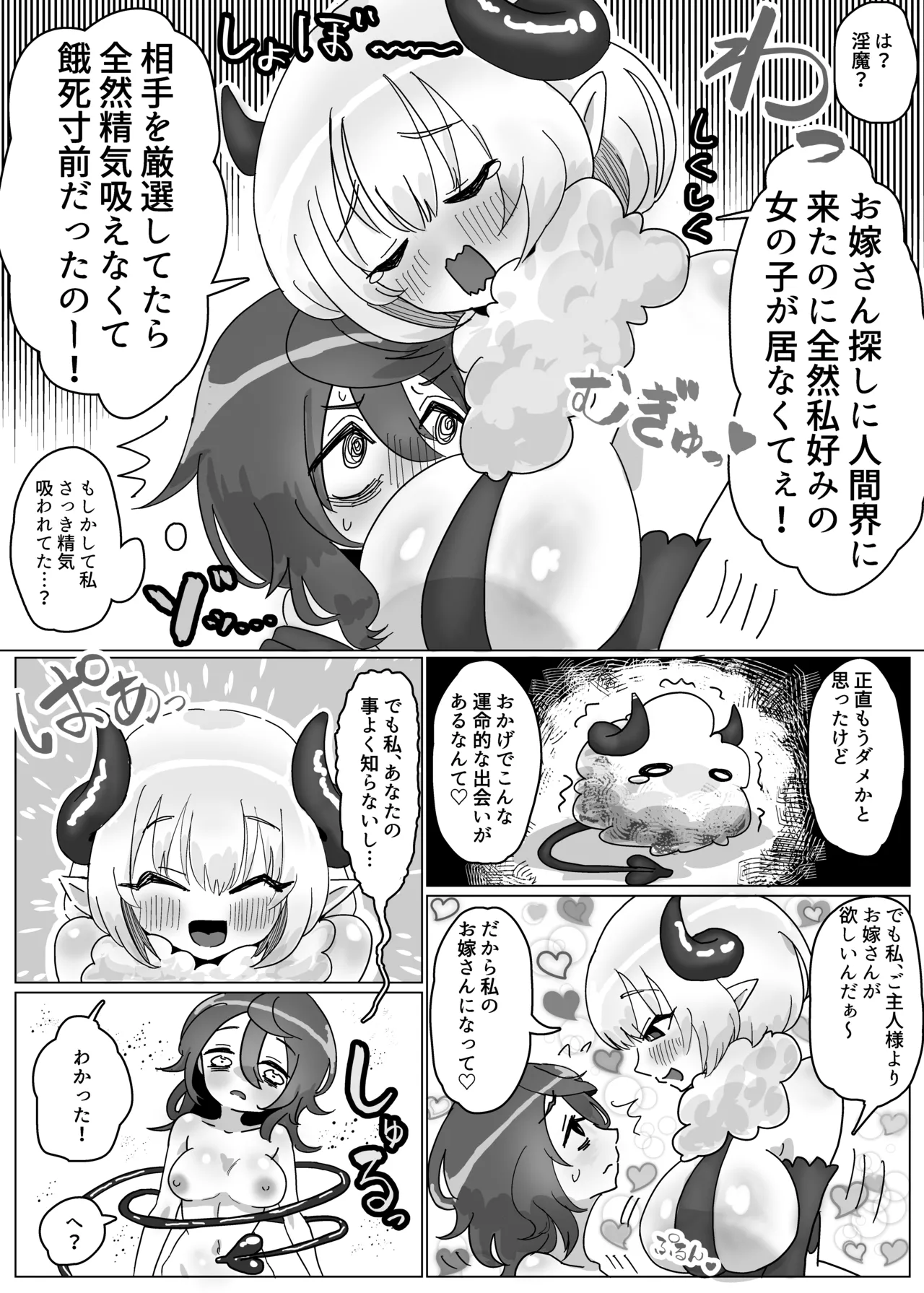 人生に絶望した無職が助けた淫魔に求婚百合乱暴される話 Page.5