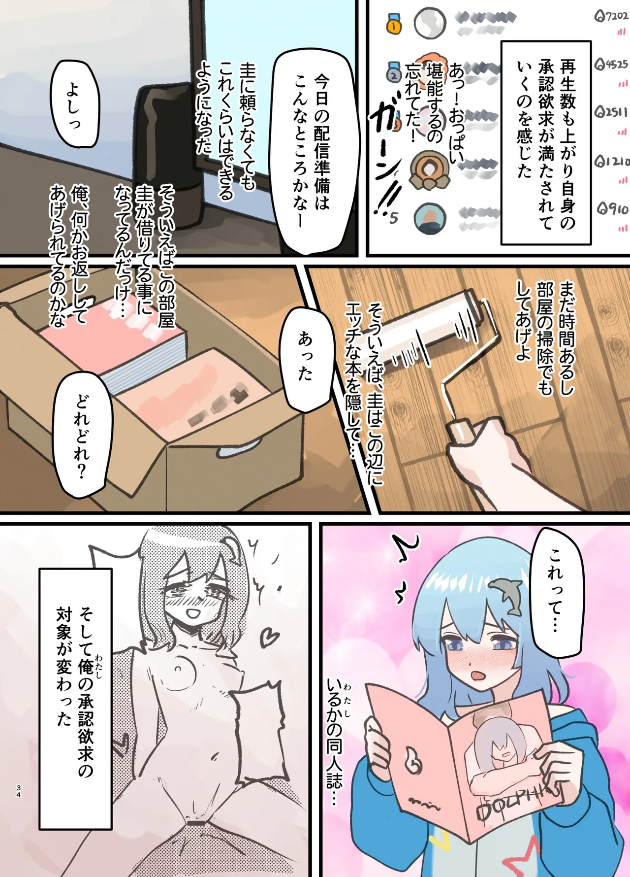 親友の描いた女の子になった話 Page.34