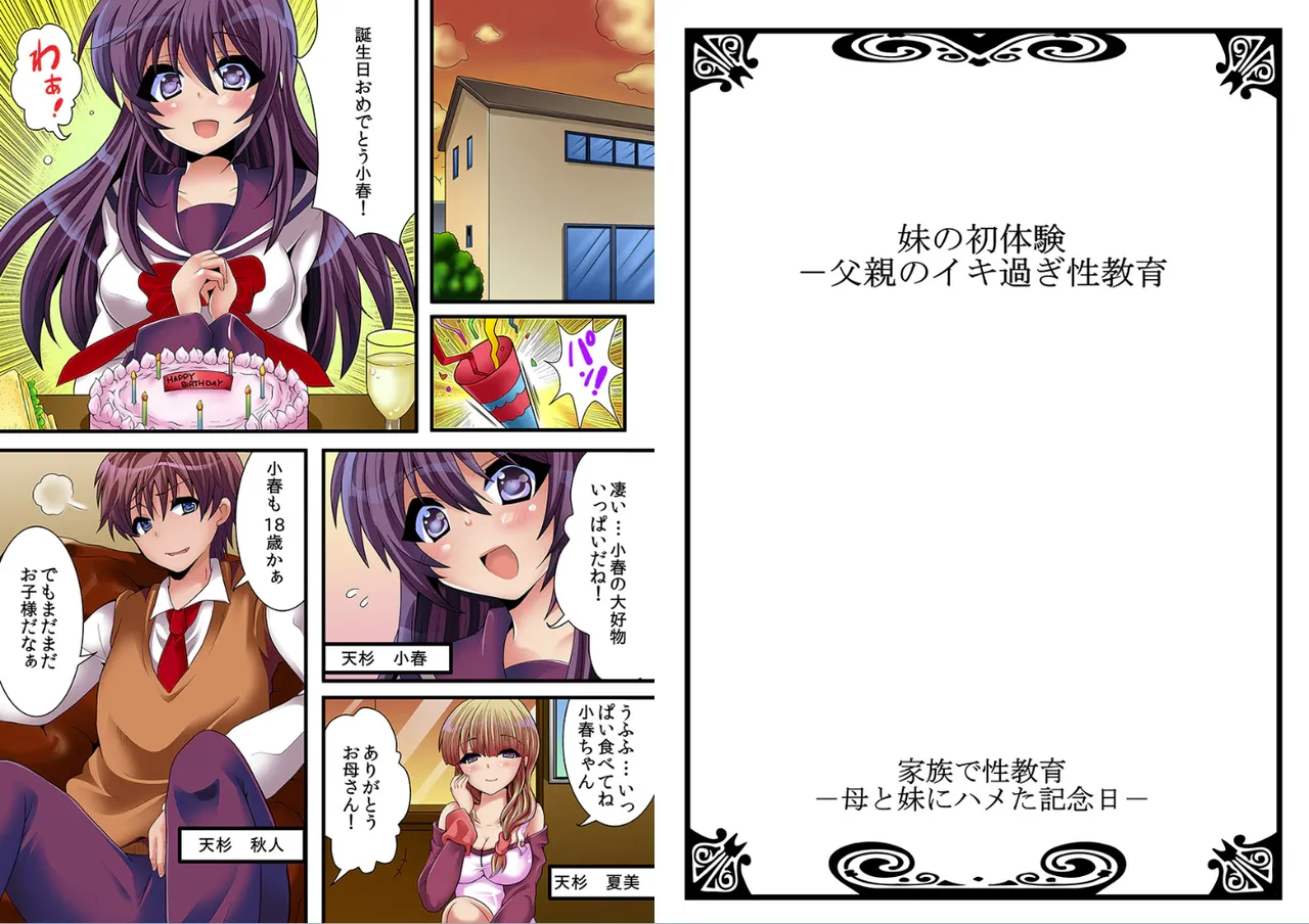 家族で性教育－母と妹にハメた記念日 Page.2