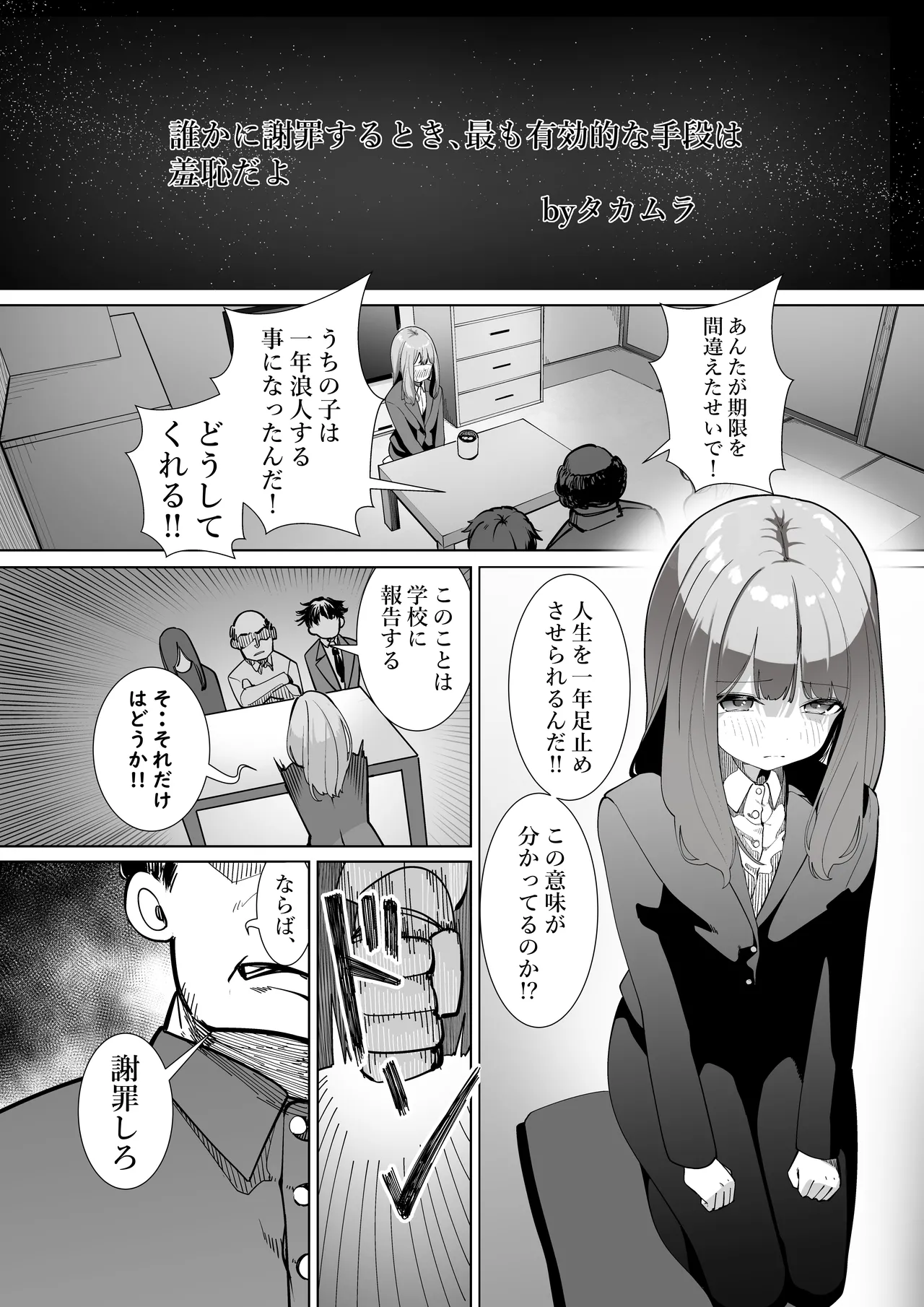 羞恥で謝罪!! Page.4