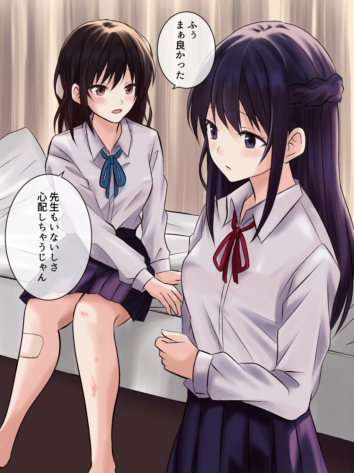 憧れの先輩と保健室で百合エッチ Page.11