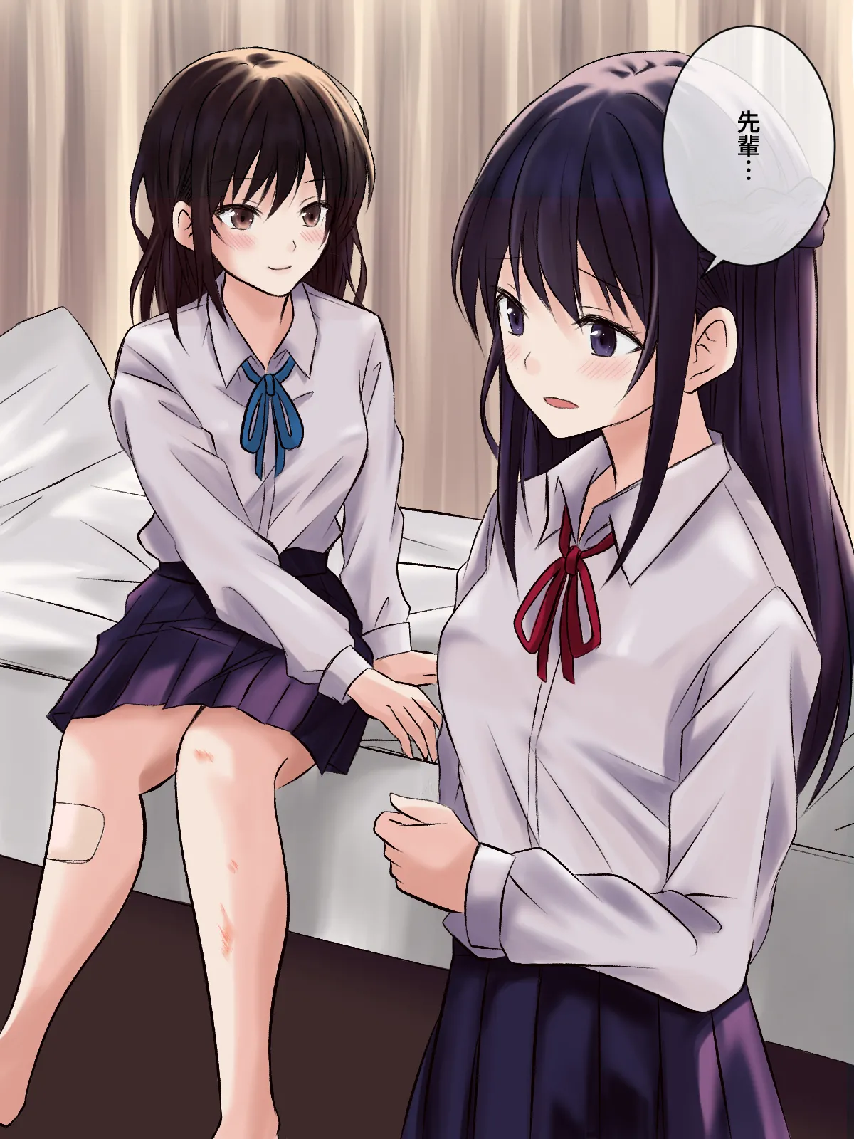 憧れの先輩と保健室で百合エッチ Page.12