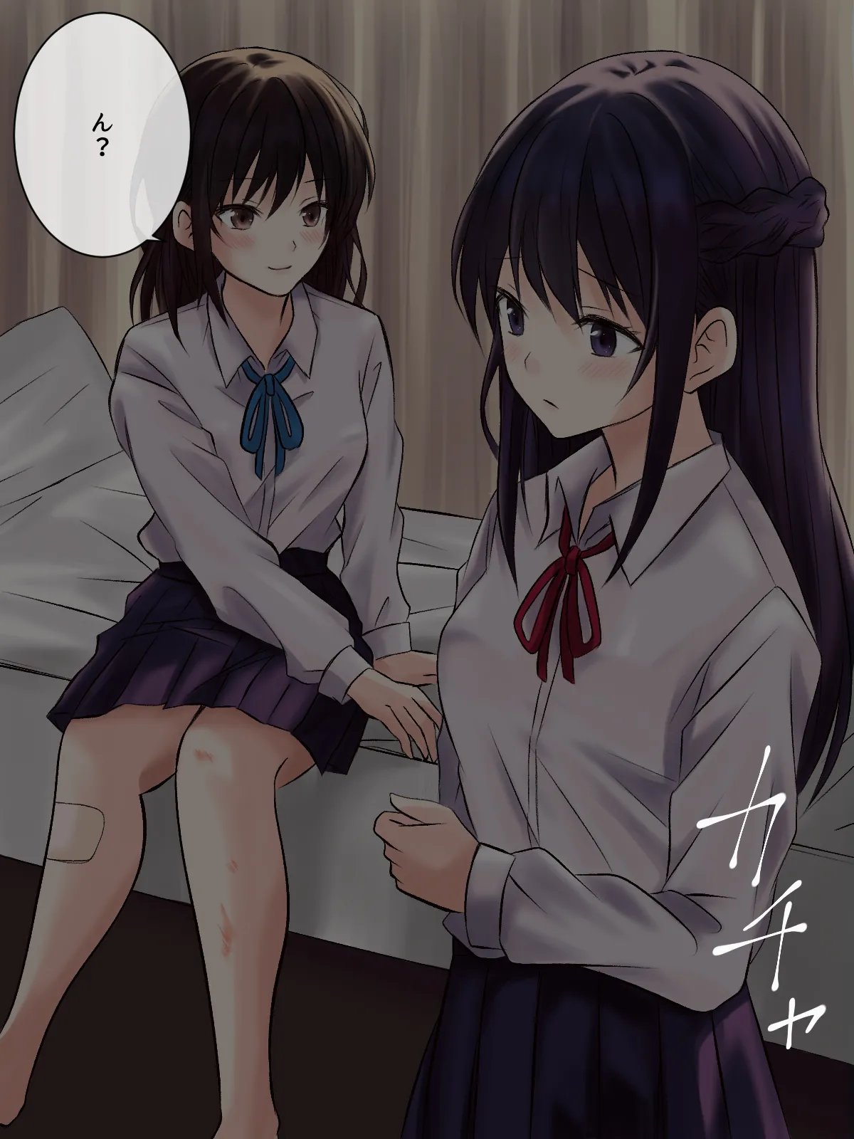 憧れの先輩と保健室で百合エッチ Page.13
