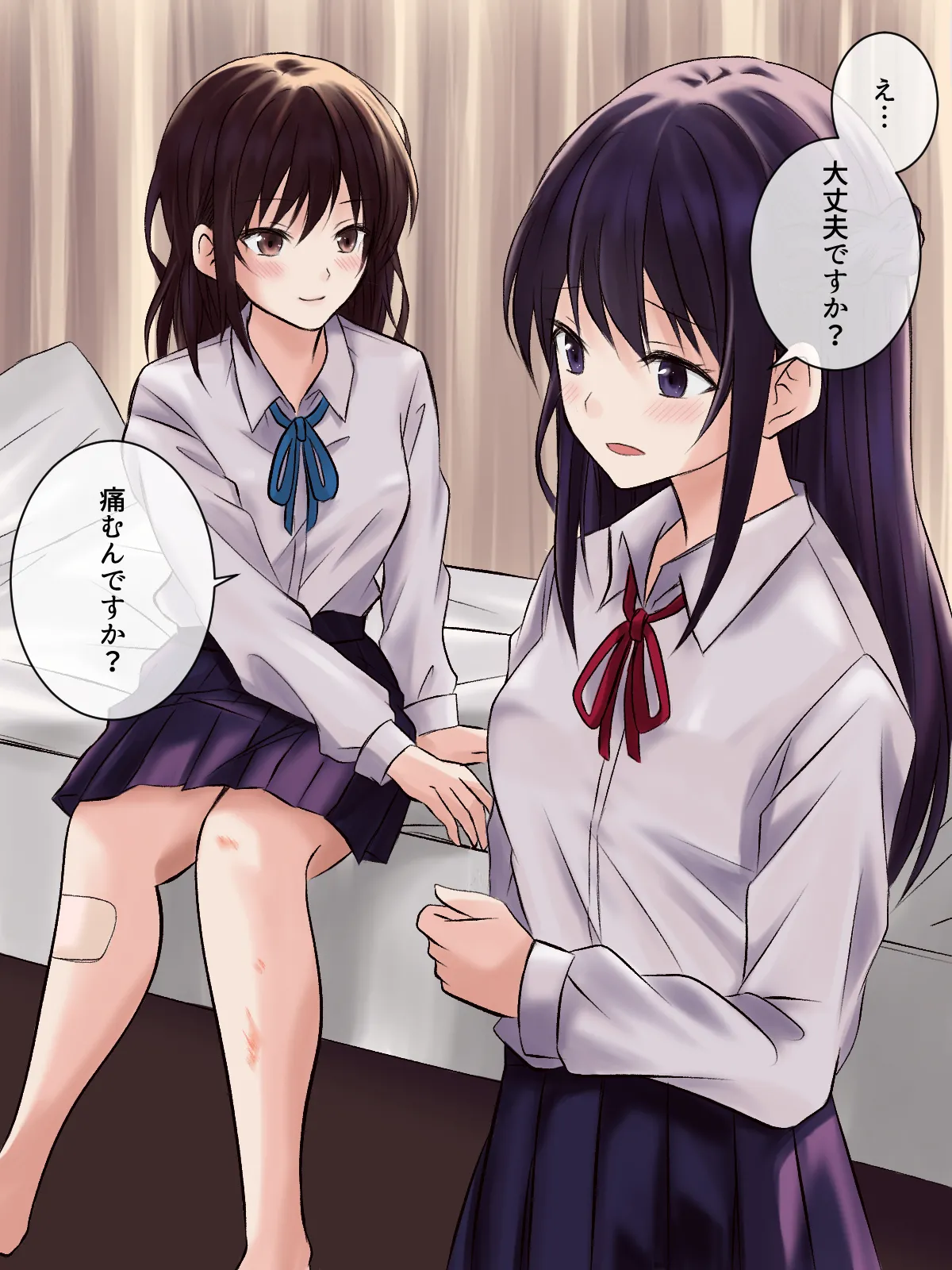 憧れの先輩と保健室で百合エッチ Page.4